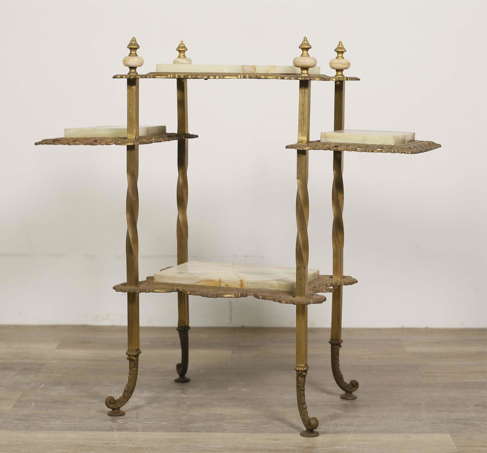 Victorian Marble and Brass Tiered Plant Stand (1 of 20)