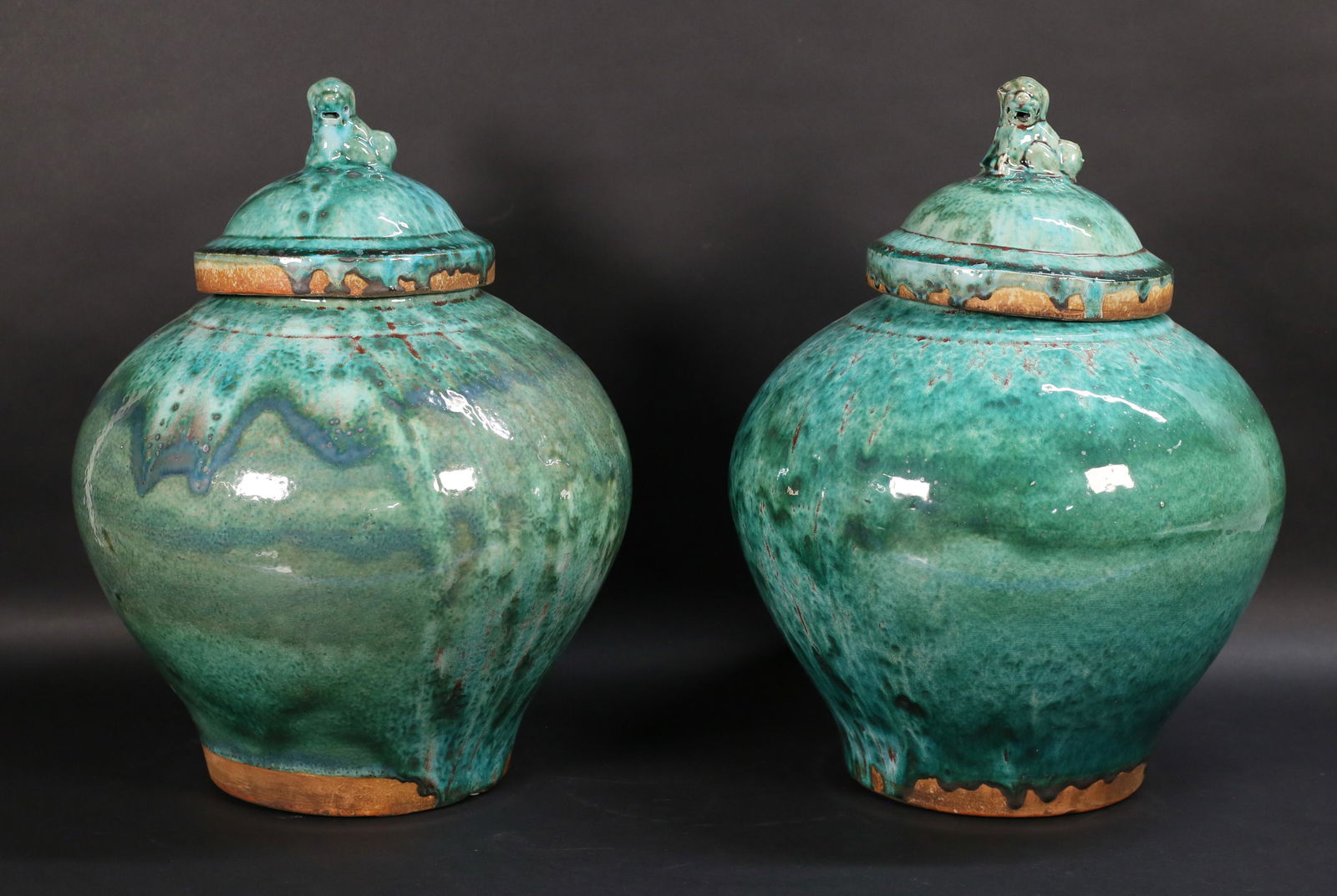 Pair of Chinese Pottery Ginger Jars (1 of 17)