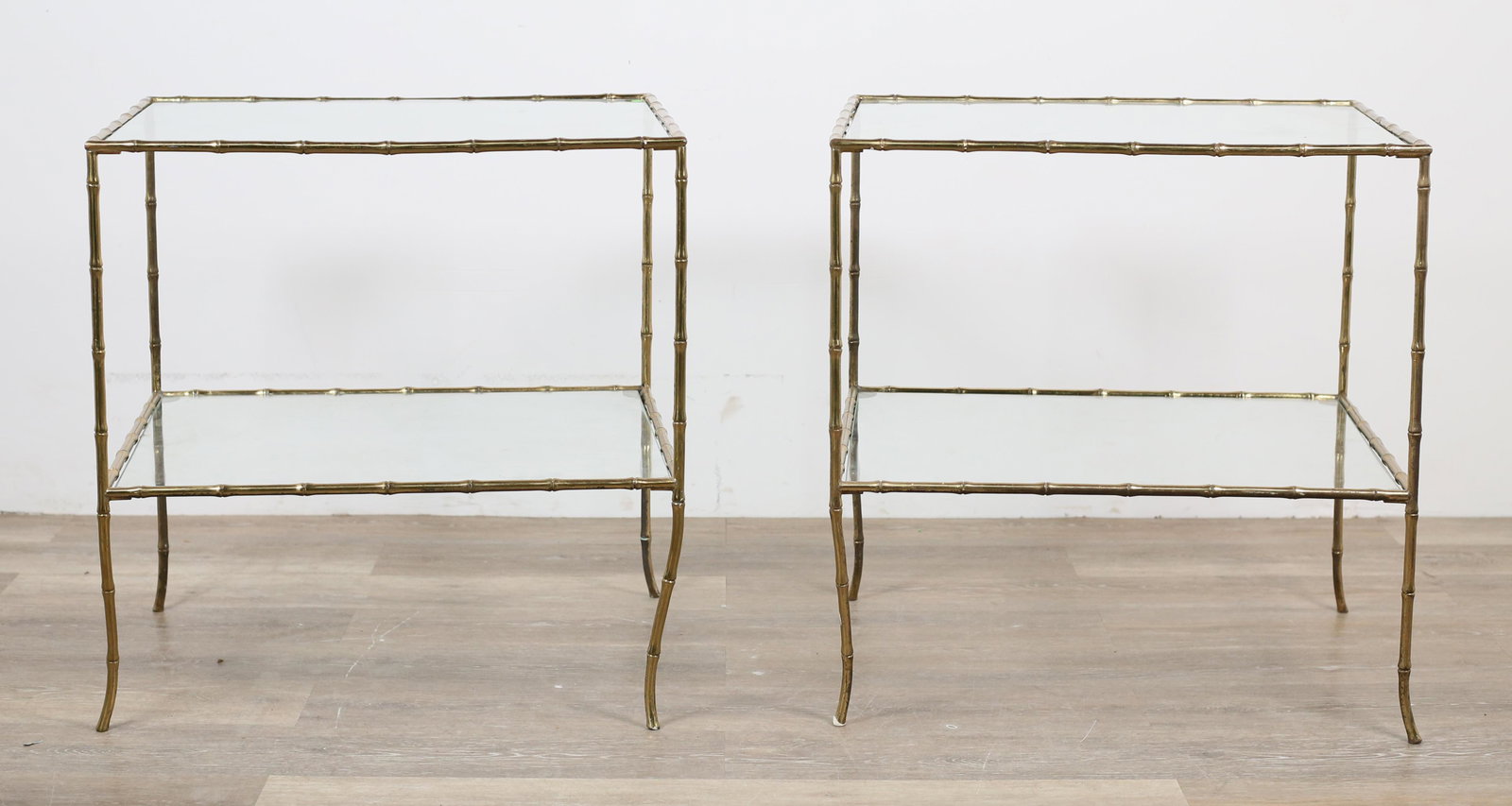 Pair of Hollywood Regency Faux Bamboo Side Tables (1 of 13)