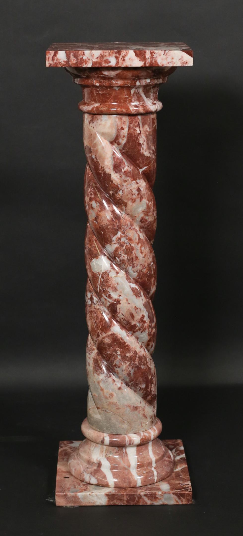Italian Style Barley Twist Marble Pedestal (1 of 7)