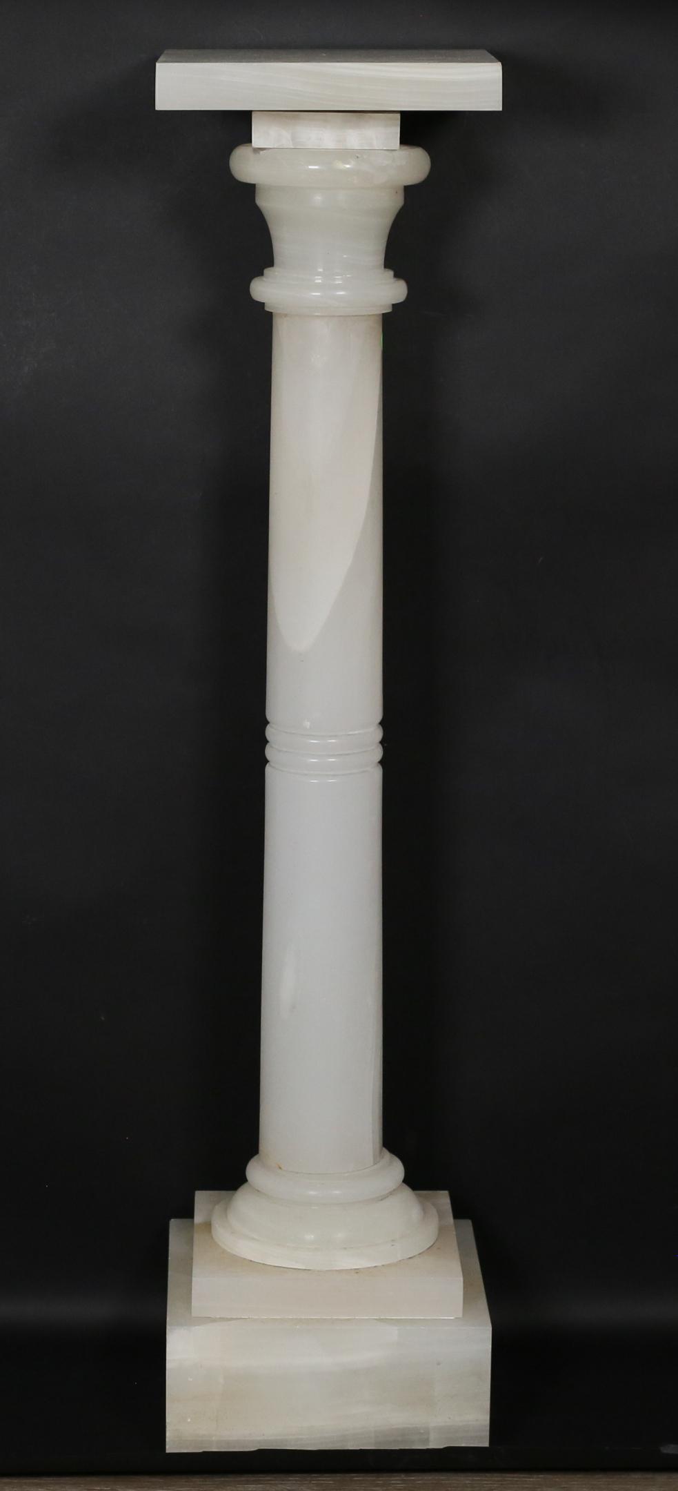 Neoclassical Style Alabaster Pedestal (1 of 10)