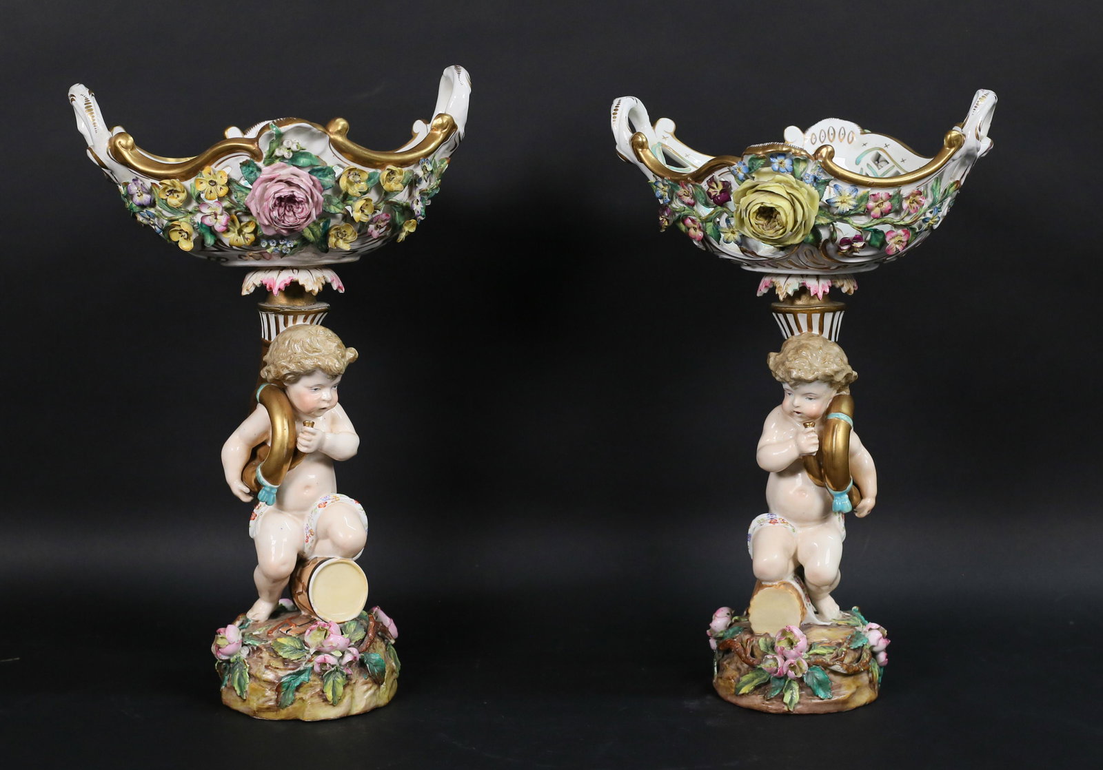 Pair of Bevington Porcelain Cherub Compotes (1 of 20)