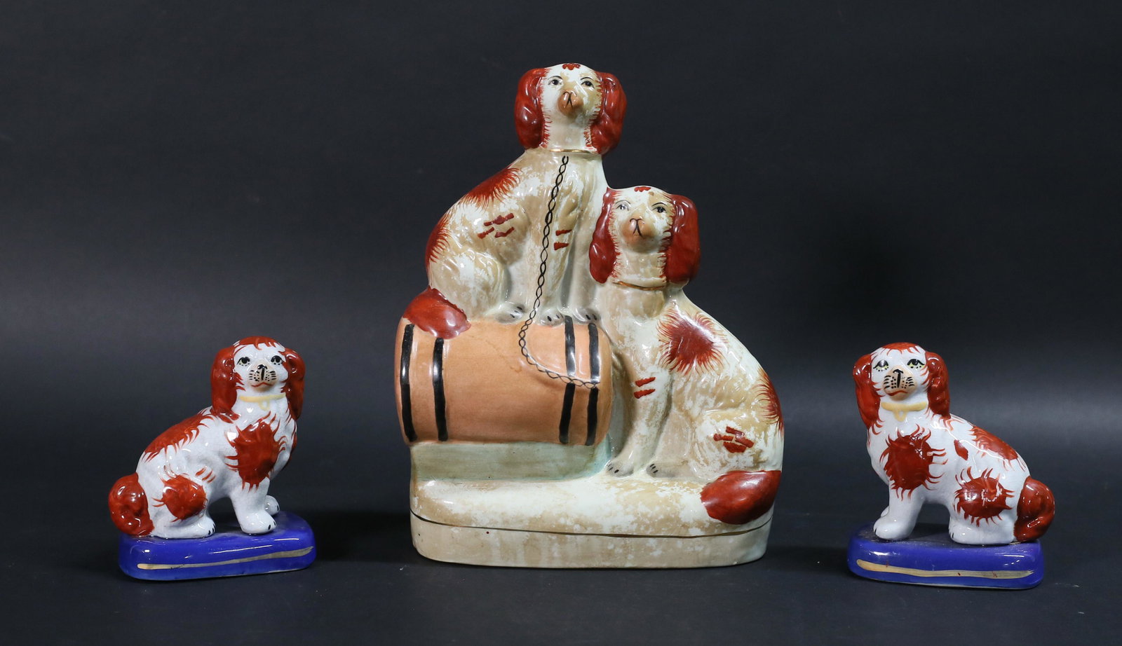 3 Staffordshire Porcelain Dogs (1 of 10)