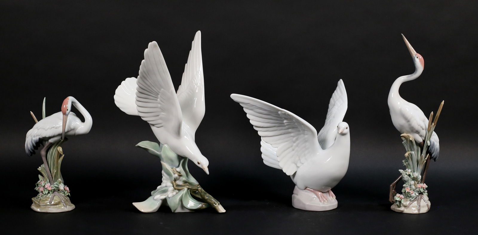 4 Lladro Porcelain Figurines Doves & Cranes (1 of 20)