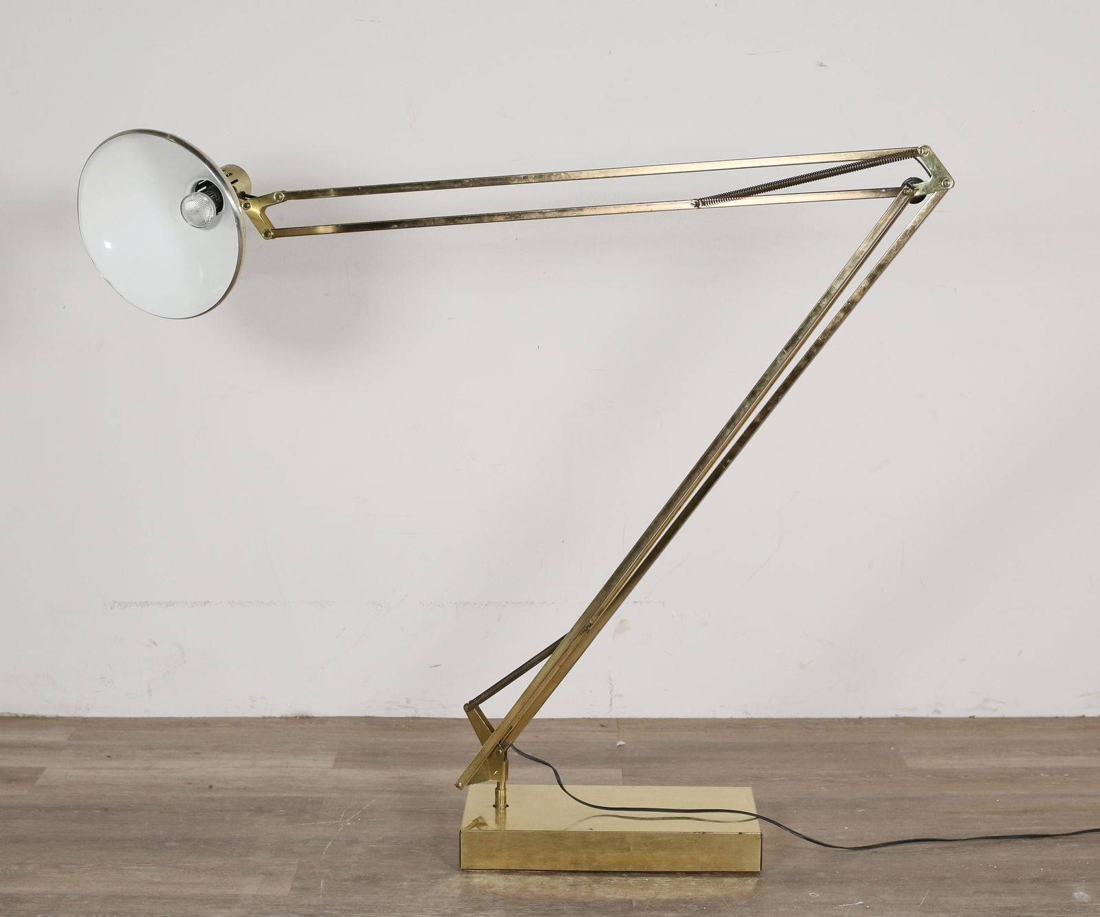 Mid Century Modern Brass Swing Arm Floor Lamp (1 of 19)