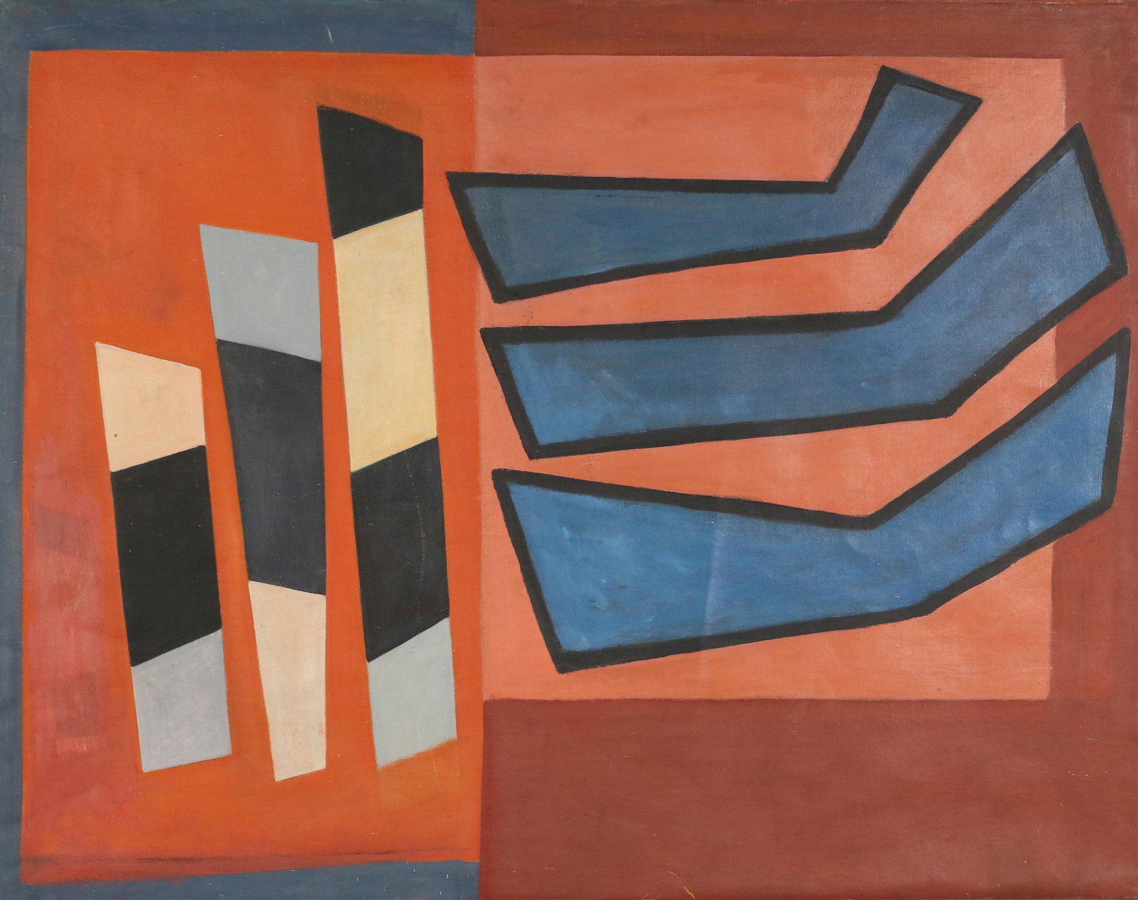 Elizabeth Lloyd Chater Oil on Canvas Abstract (1 of 6)