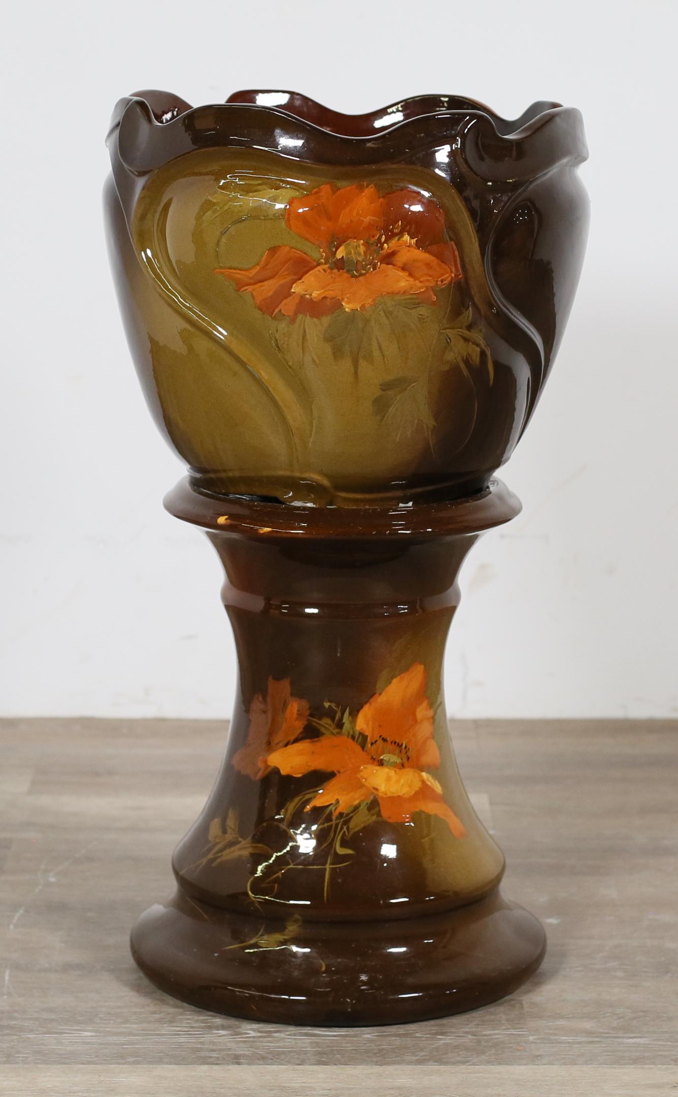 Weller Louwelsa Pottery Jardiniere & Pedestal (1 of 14)