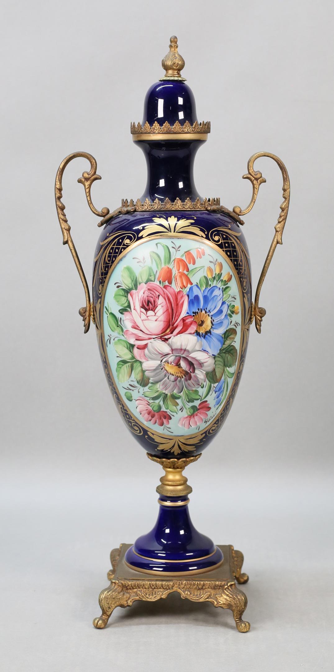 Sevres Style Italian Porcelain Urn (1 of 9)