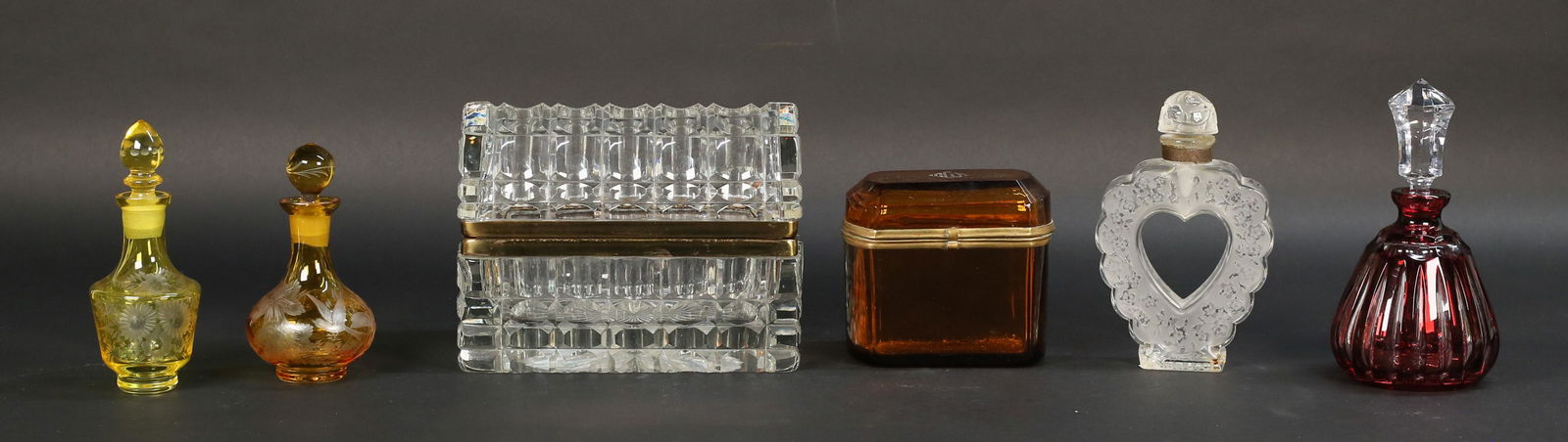 Lot of Glass Perfume Bottles & Dresser Boxes (1 of 20)