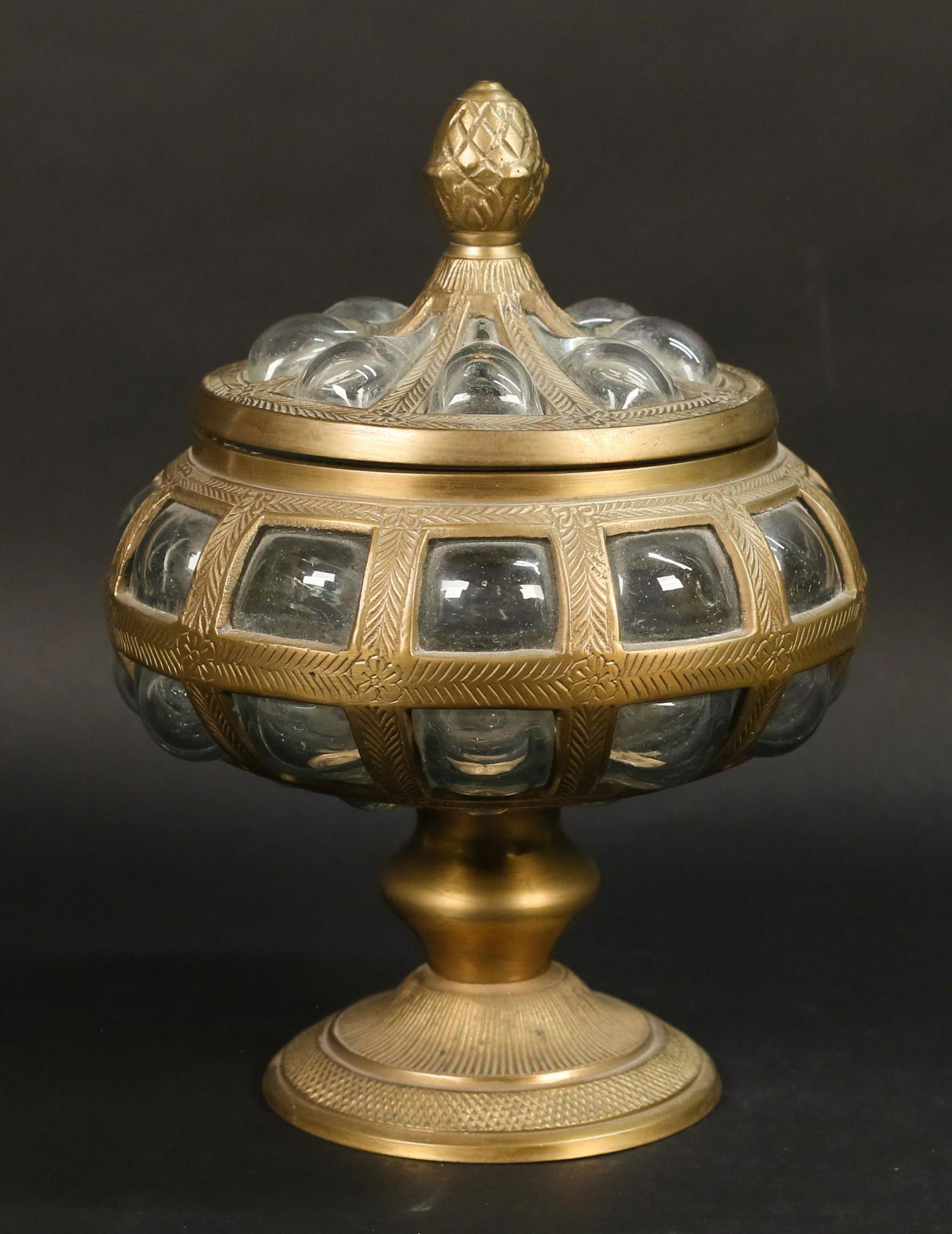 Brass & Bubble Glass Apothecary Jar (1 of 11)