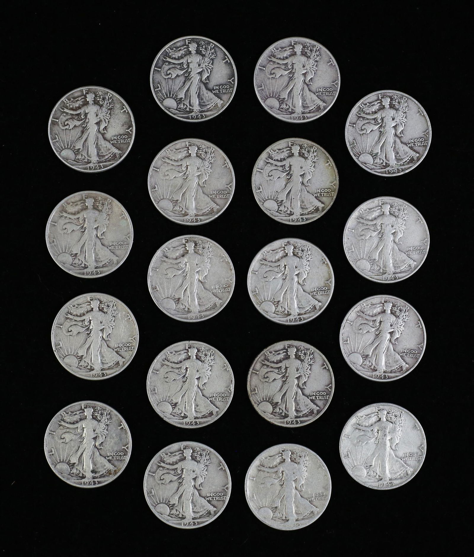 18 Walking Liberty Half Dollars (1 of 6)