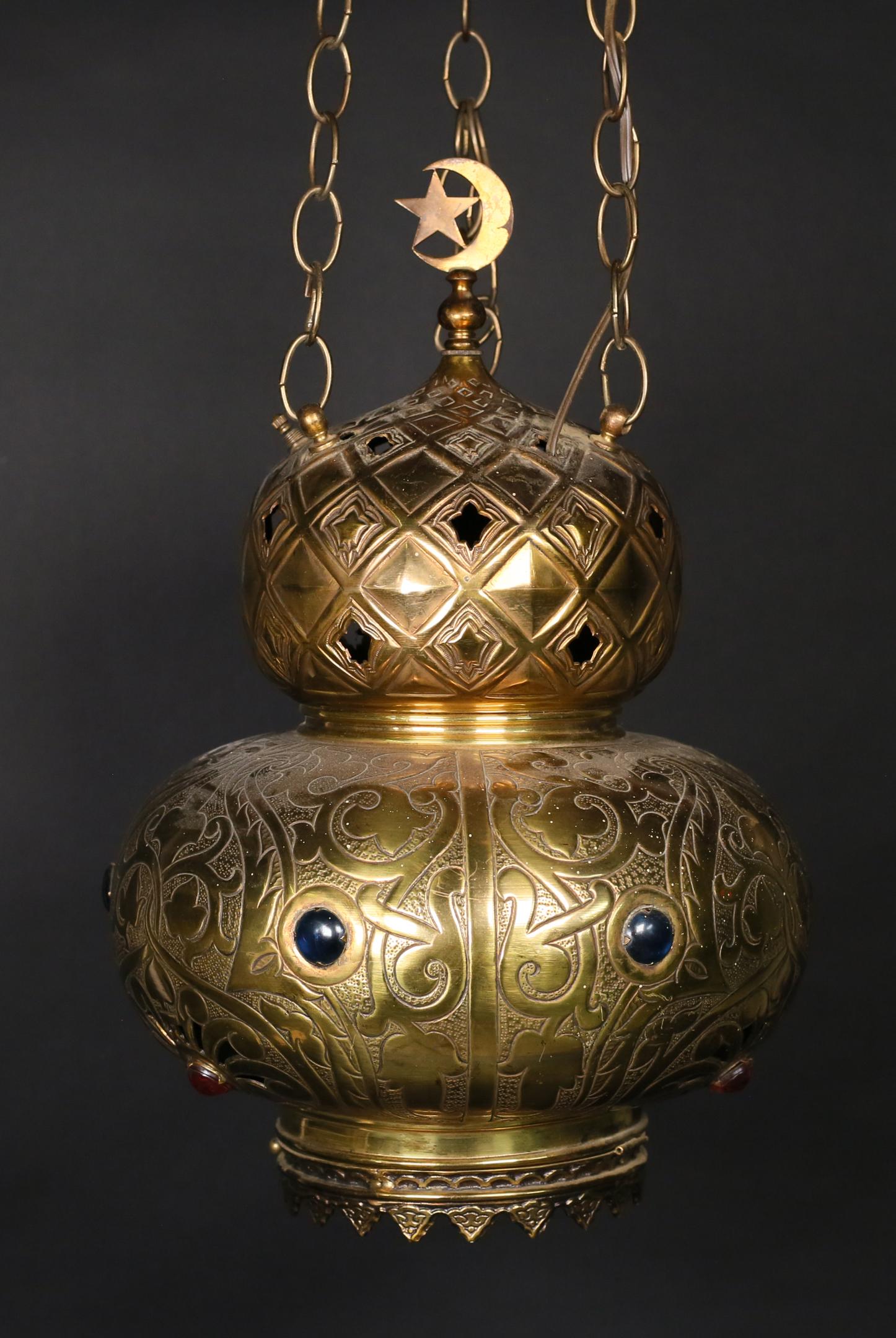 Victorian Moorish Style Hanging Lamp (1 of 16)