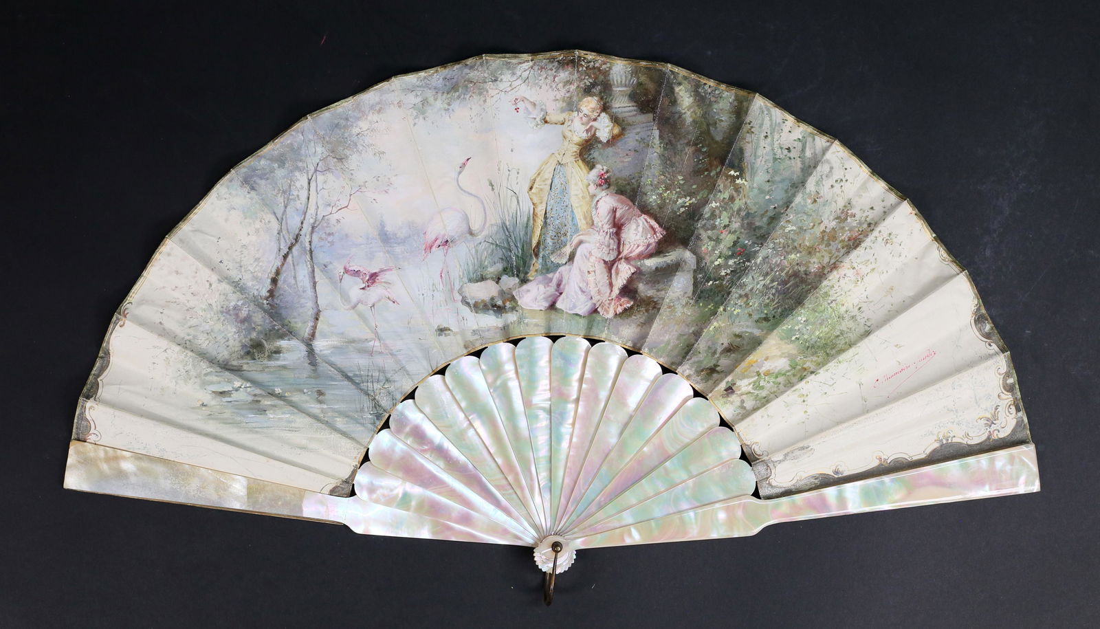 C. Chenneviere-Gandez Feeding Flamingos Fan (1 of 14)