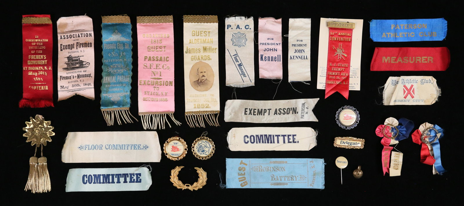 Lot of Organizational Fireman's Ribbons & Pins (1 of 17)