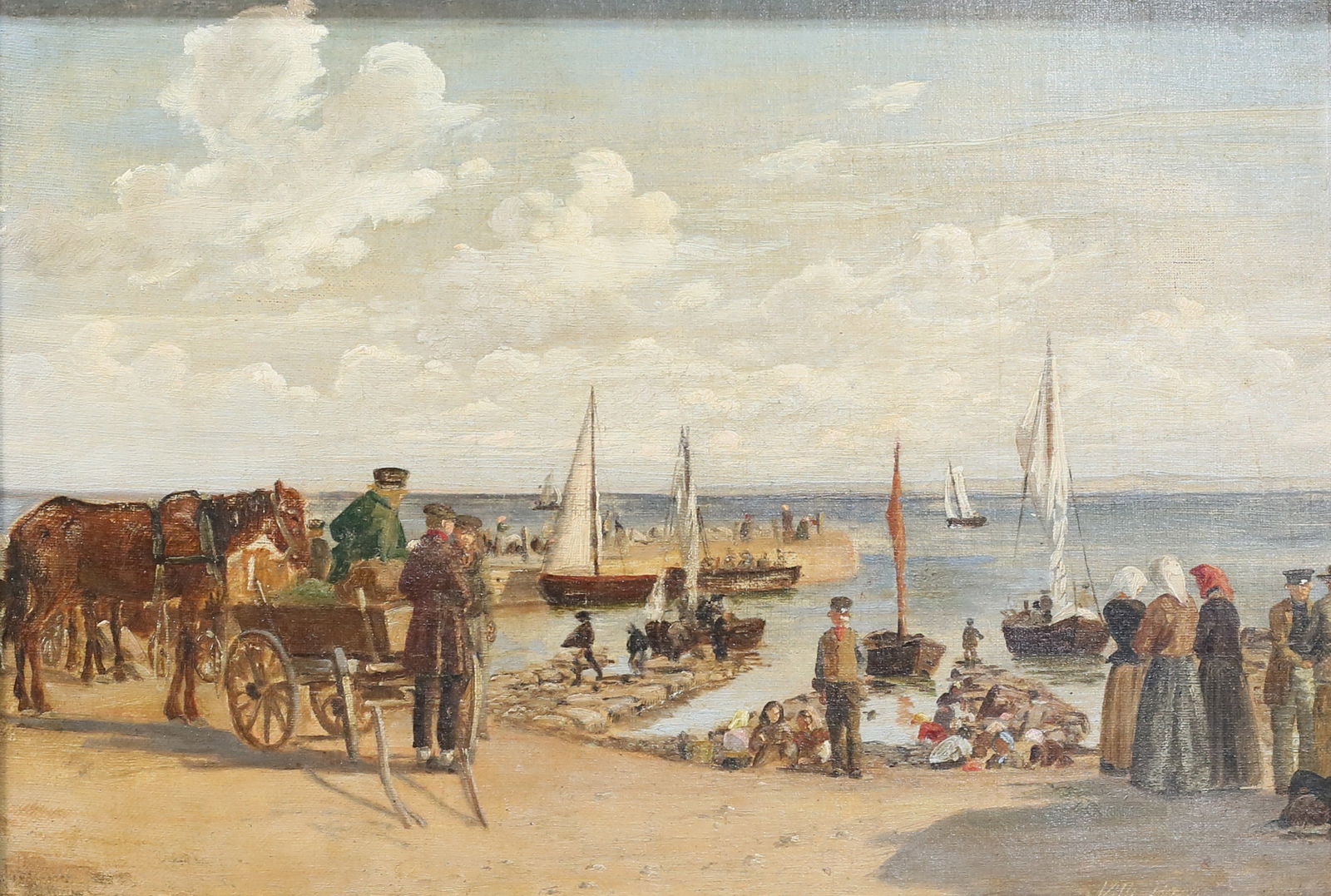 Wilhelm Pacht Oil on Canvas Coastal Scene (1 of 6)