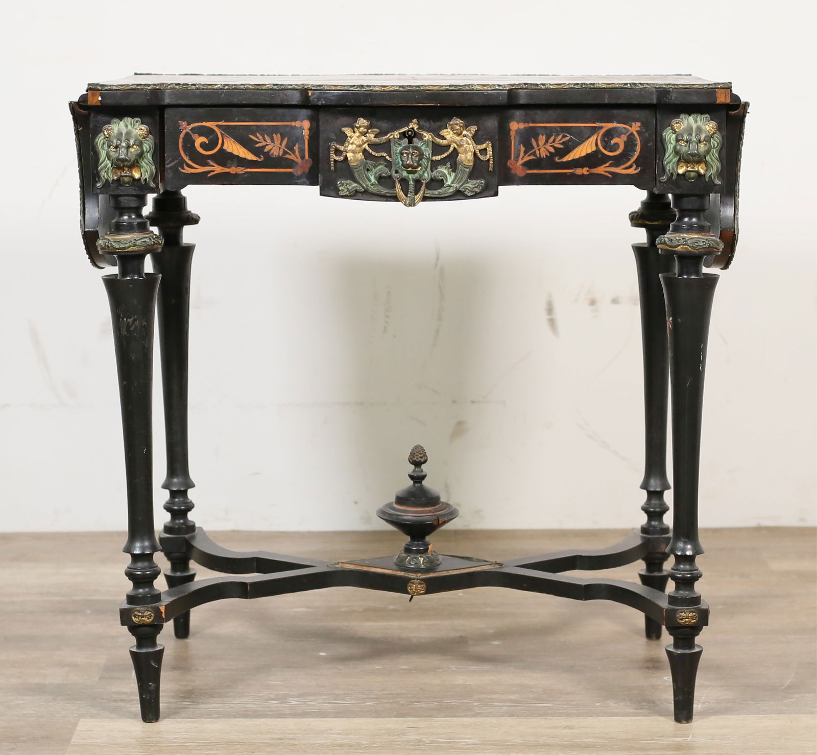 Napoleon III Style Ebonized Drop Leaf Table (1 of 19)