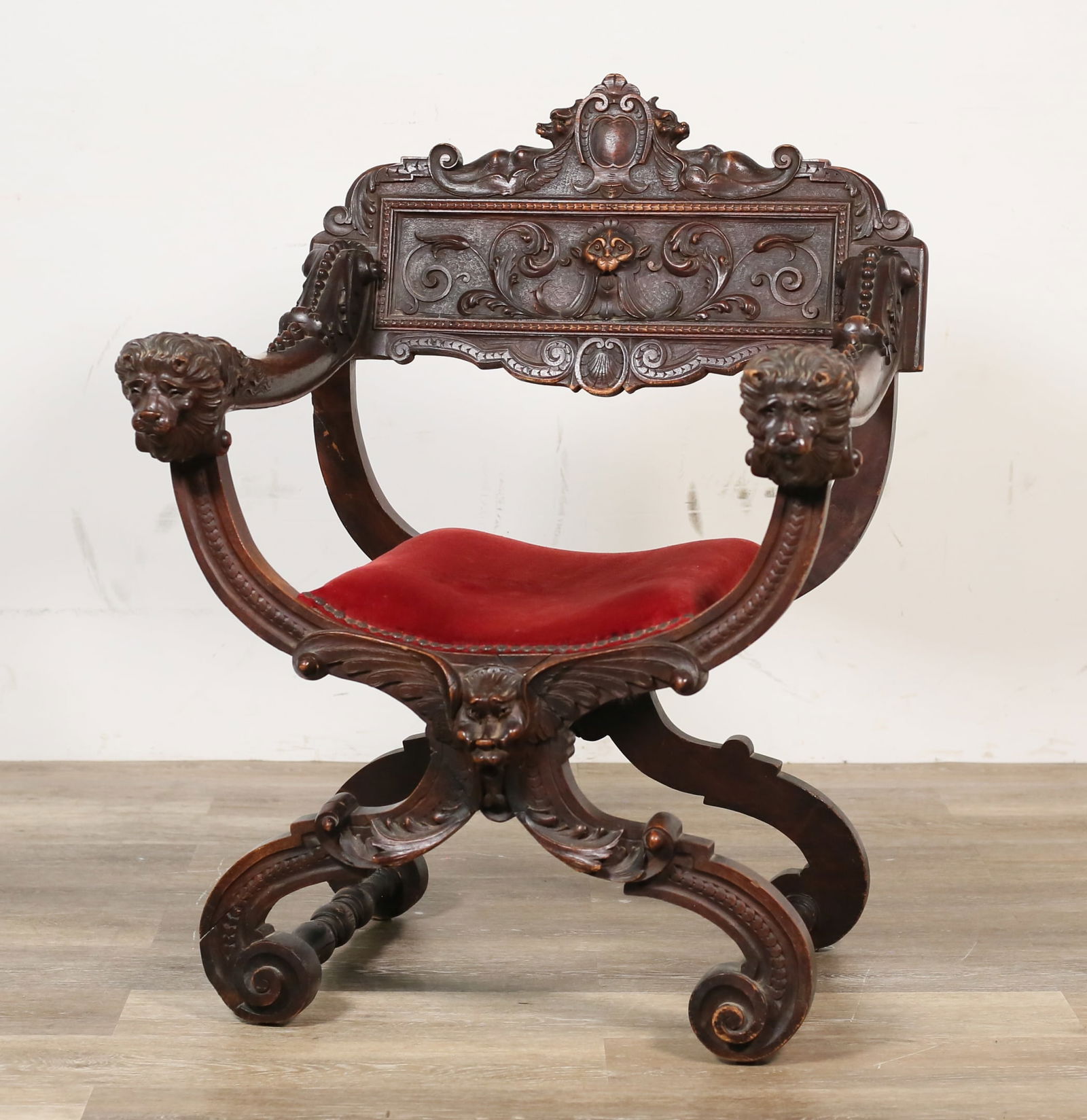 Italian Renaissance Revival Style Savonarola Chair (1 of 20)