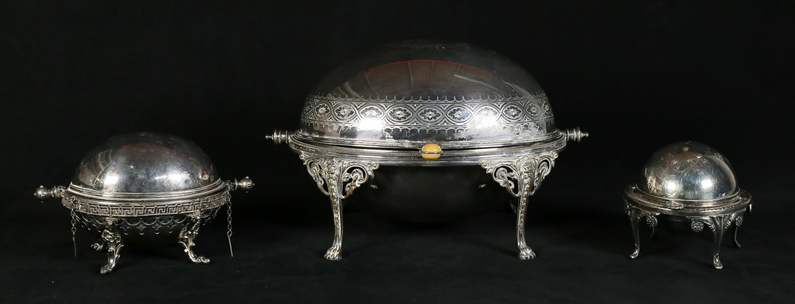 3 Silverplate Domed Warmers (1 of 20)