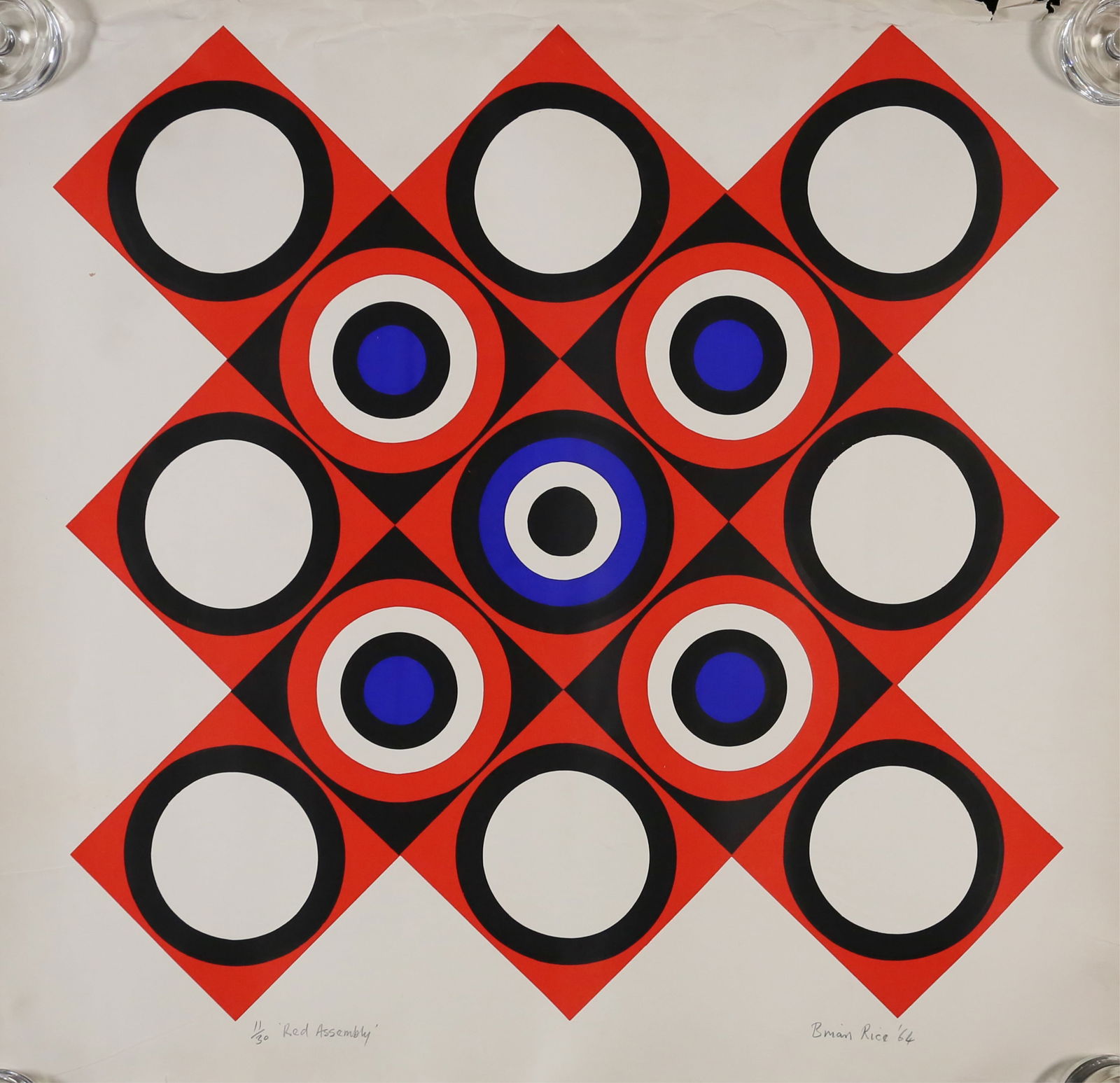 Brian Rice Screenprint Red Assembly (1 of 9)