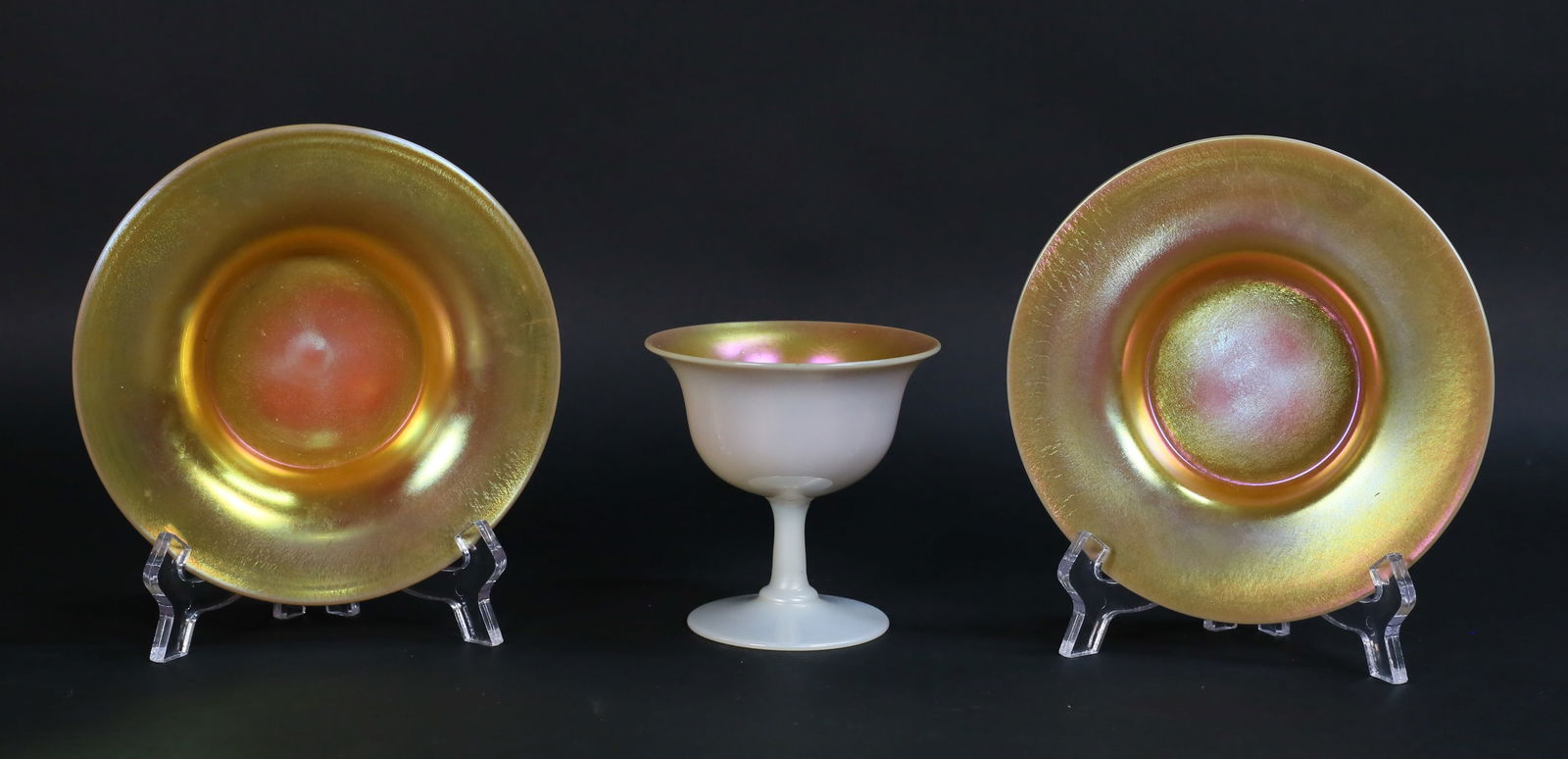 3 Pieces Steuben Aurene Calcite Glass (1 of 14)