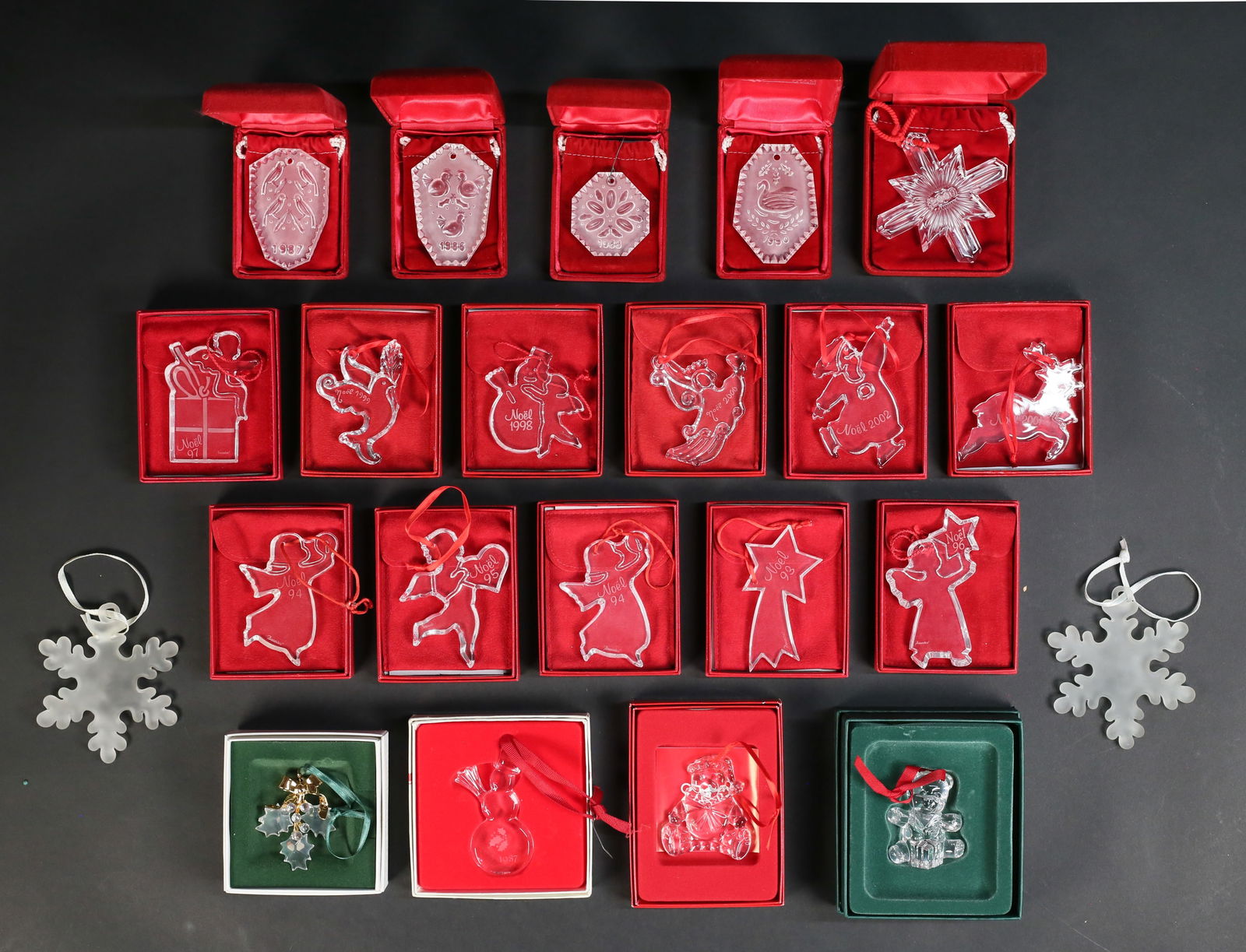 Lot Crystal Christmas Ornaments Including Baccarat (1 of 20)