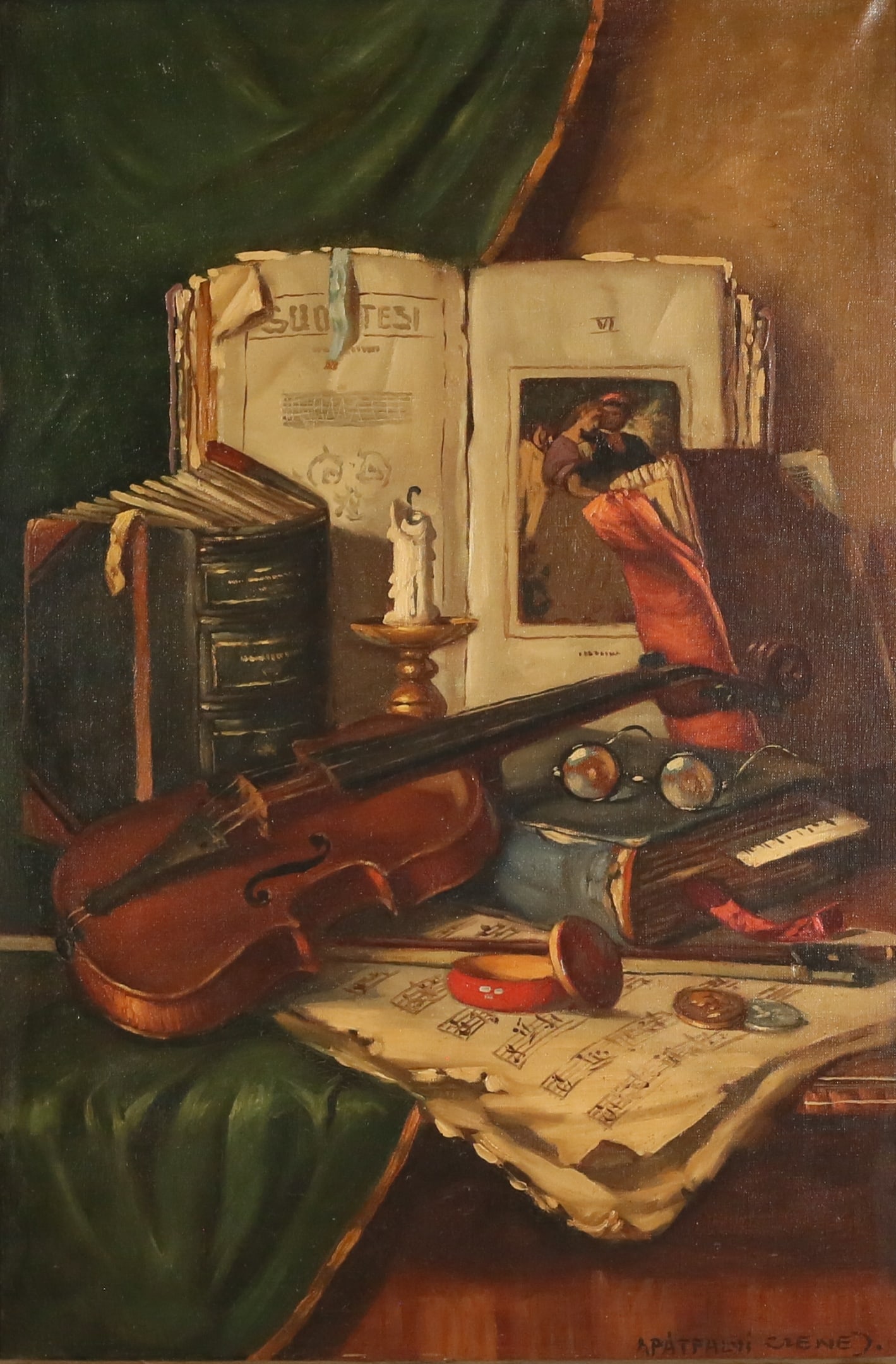 Czene Janos Apatfalvi Oil on Canvas Still Life (1 of 6)