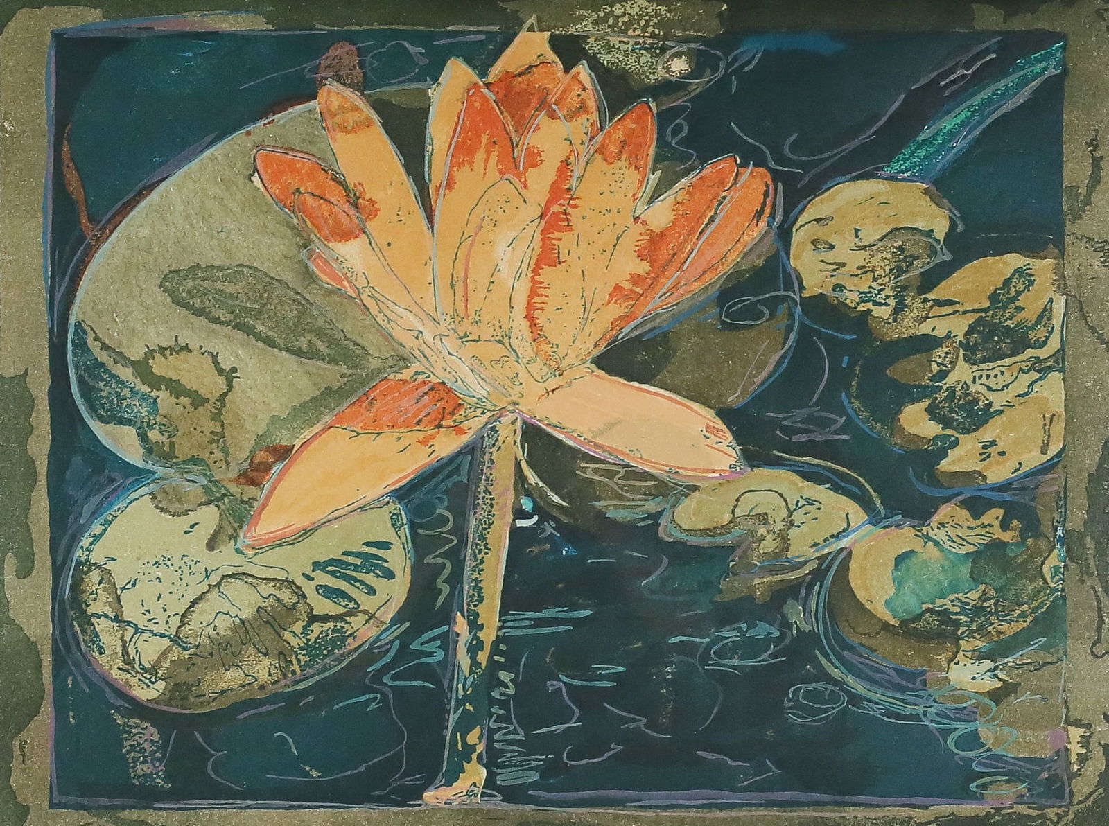 Joseph Raffael Artist's Proof Lithograph Lily (1 of 5)