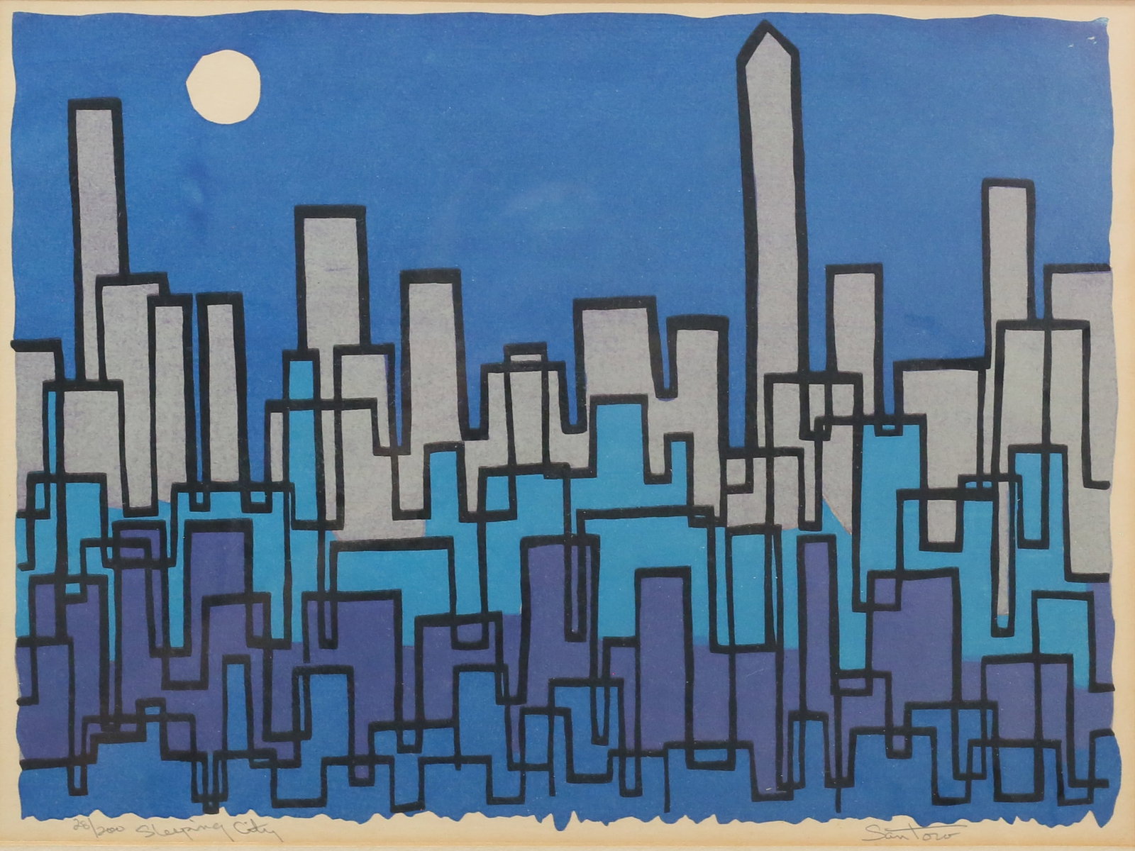 Nicole Santoro Serigraph Sleeping City (1 of 6)