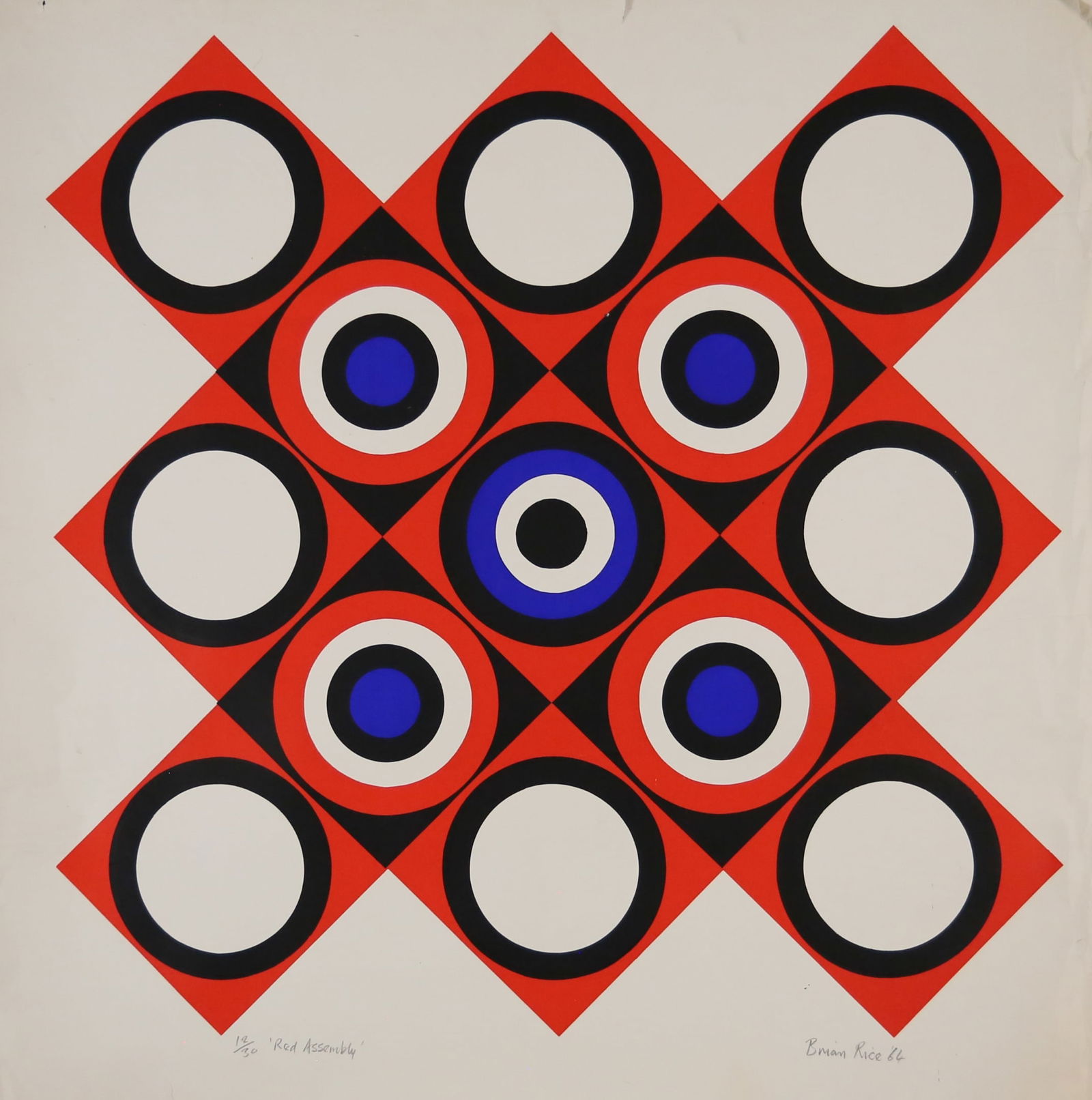 Brian Rice Screenprint Red Assembly (1 of 9)