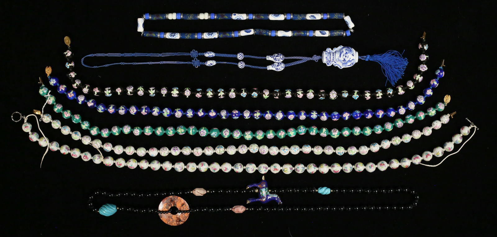 Asian Cloisonne Hand Painted Necklaces (1 of 17)