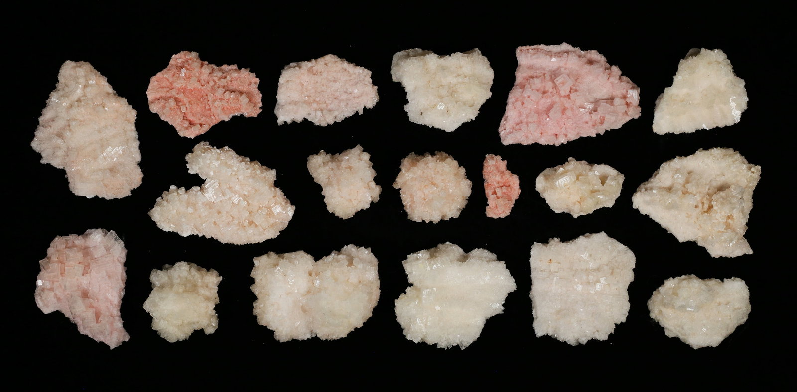 18 Pink and White Halite Salt Crystals from Mexico (1 of 10)