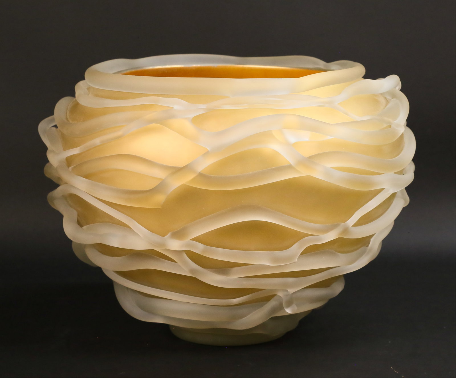 Molly Stone Tornado Art Glass Bowl (1 of 7)