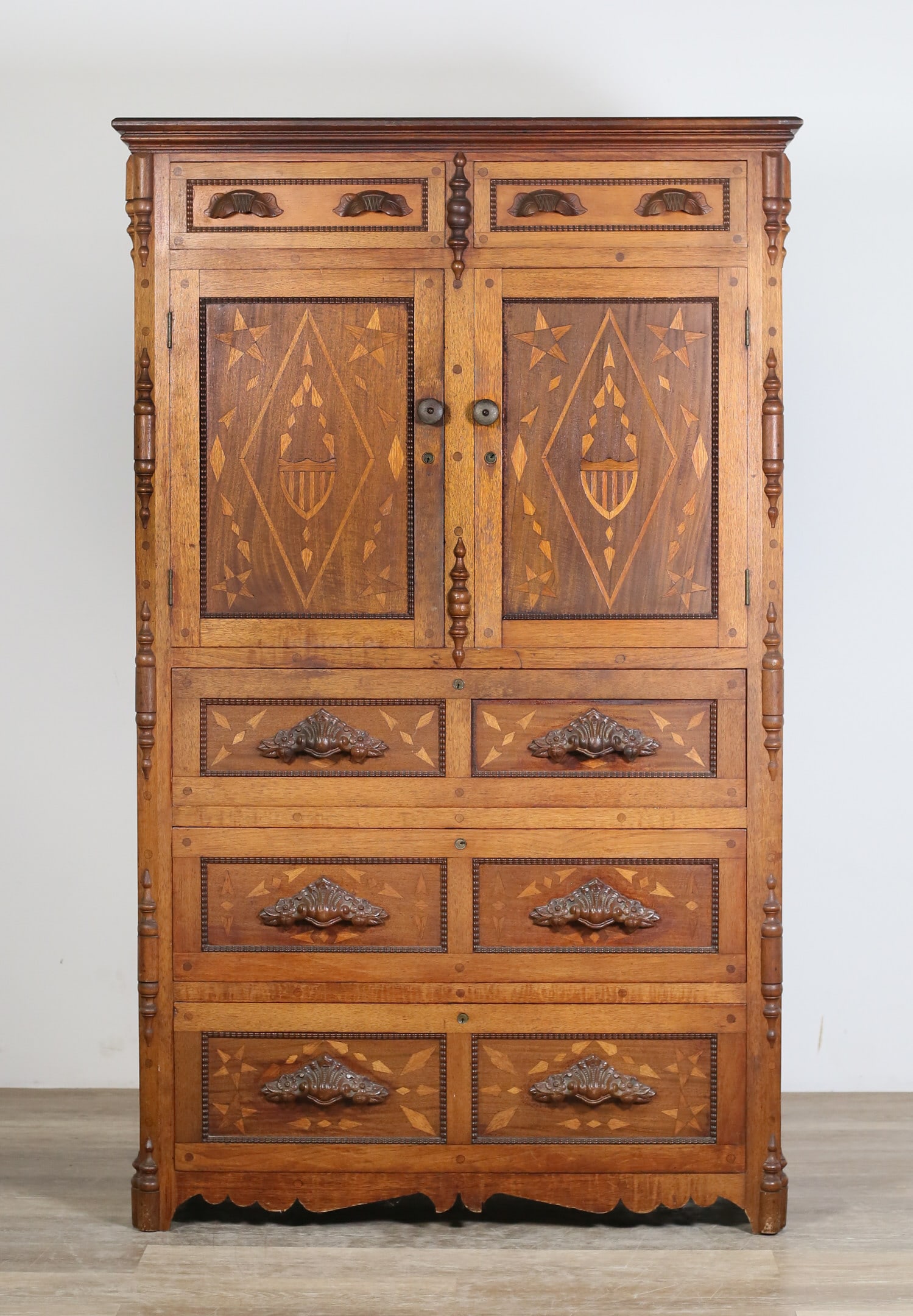 Aesthetic Movement Inlaid Gentleman's Chest (1 of 20)