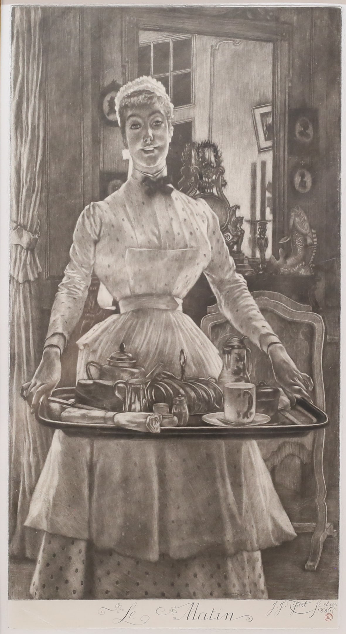 James Jacques Tissot Mezzotint Le Matin (1 of 7)