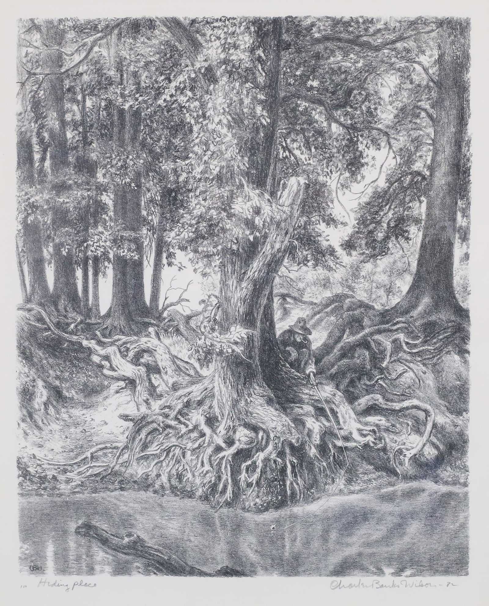 Charles Banks Wilson Lithograph Hiding Place (1 of 7)