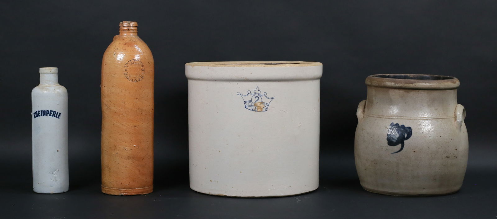 4 Pieces Stoneware Crocks, Bottles (1 of 20)