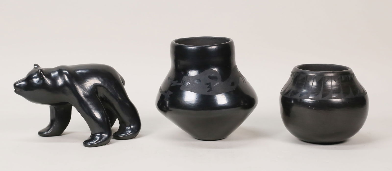 3 Pieces Yellowbird San Ildefonso Pottery (1 of 19)