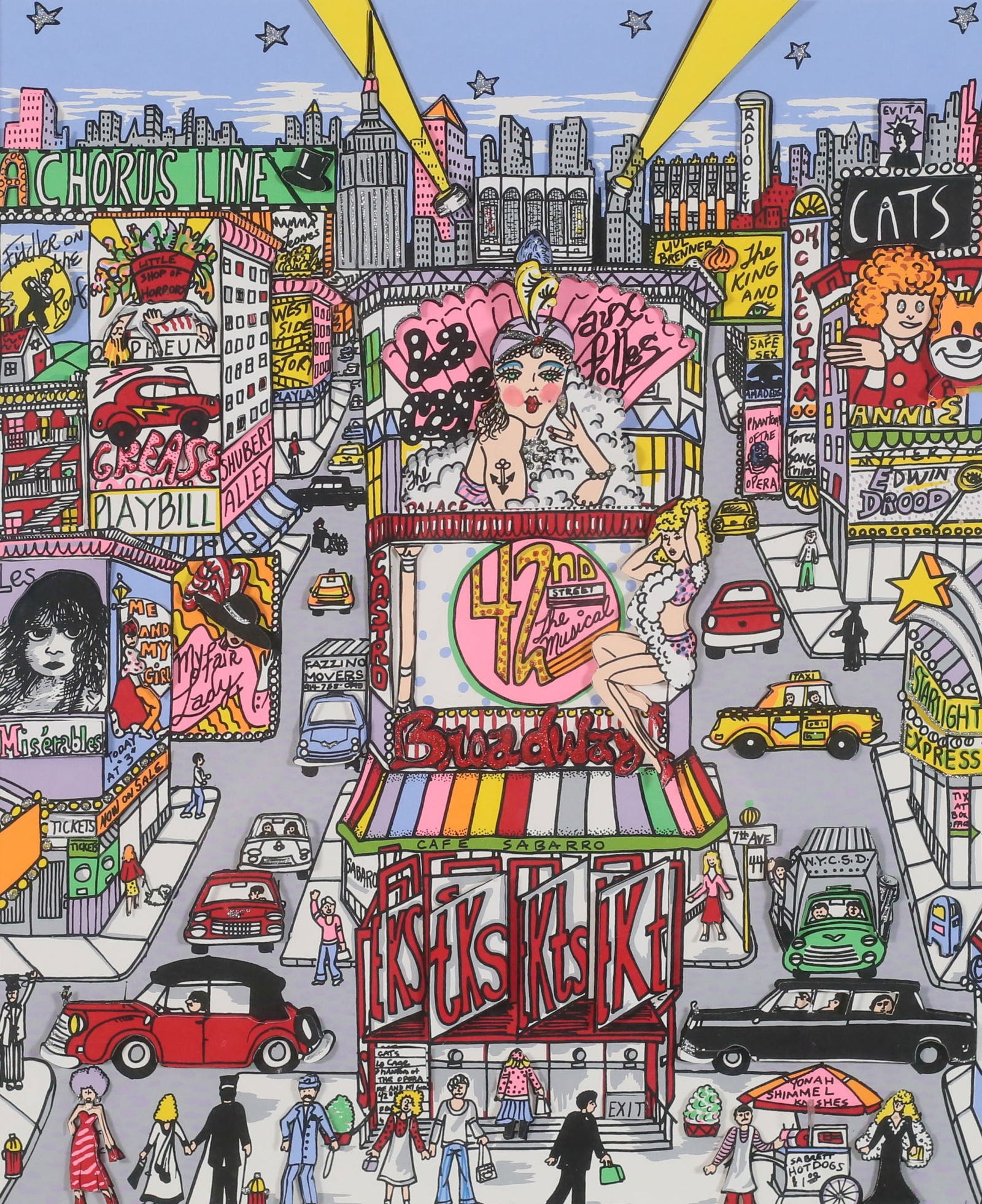 Charles Fazzino 3-D Serigraph Broadway II (1 of 8)