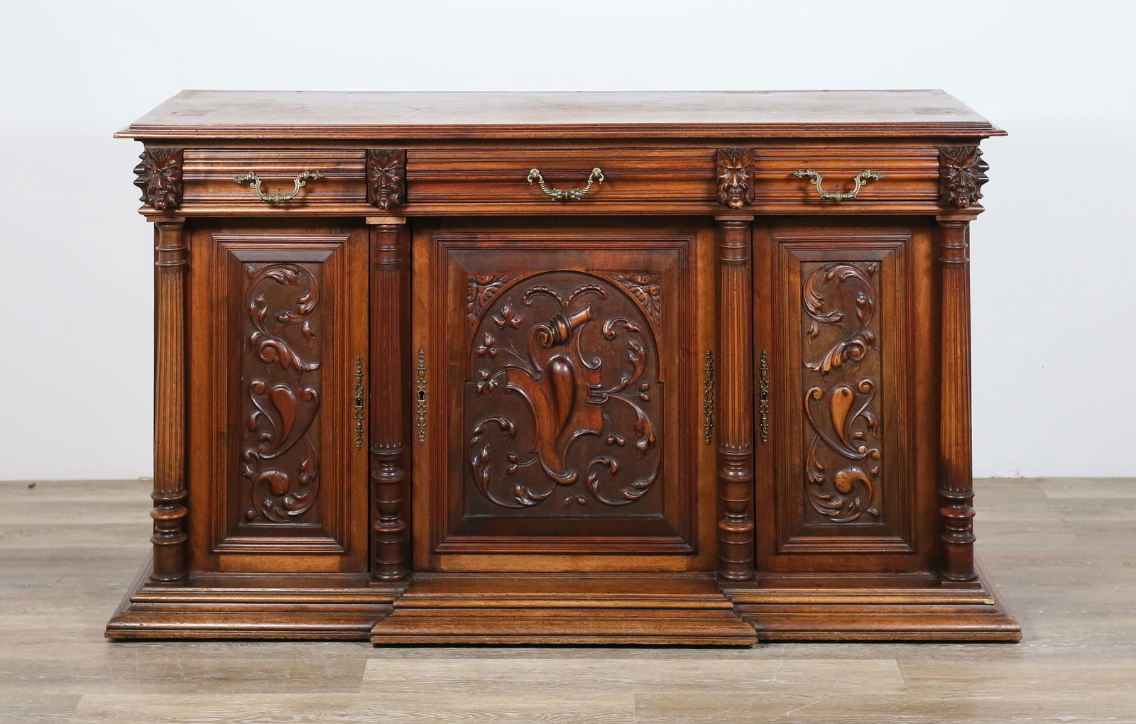 French Renaissance Revival Carved Sideboard (1 of 20)