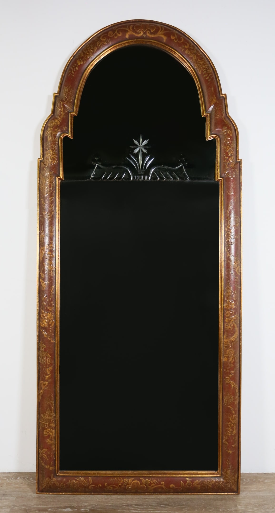 Mirror Fair Chinoiserie Style Hall Mirror (1 of 8)