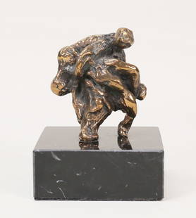 After Salvador Dali Bronze Pieta: After Salvador Dali (Spain, 1904-1989). Figural abstract bronze, Pieta, after Michelangelo's Madonna della Pieta. Impressed signature and numbered 202. 4"H including marble base.