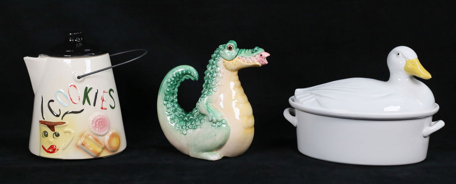 3 Pieces Decorative Pottery Fitz & Floyd, Carbone (1 of 20)