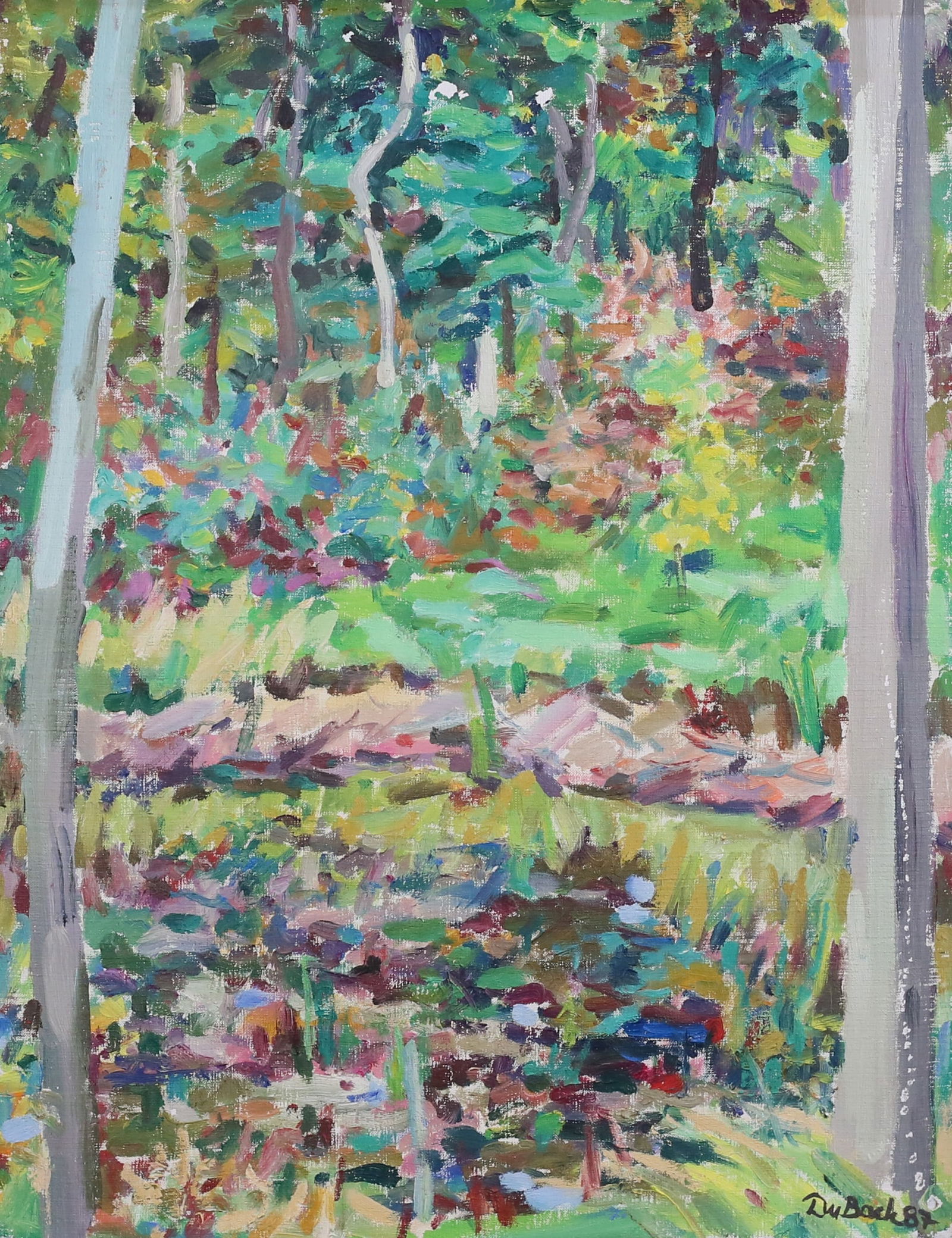 Charles Duback Oil on Canvas Wooded Landscape (1 of 5)