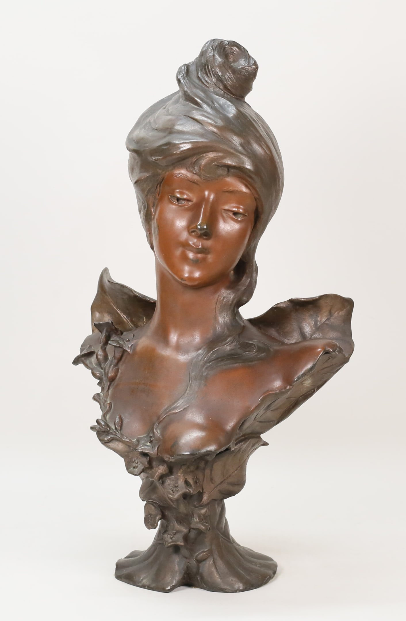 Jules Jouant Spelter Bust of a Woman (1 of 15)