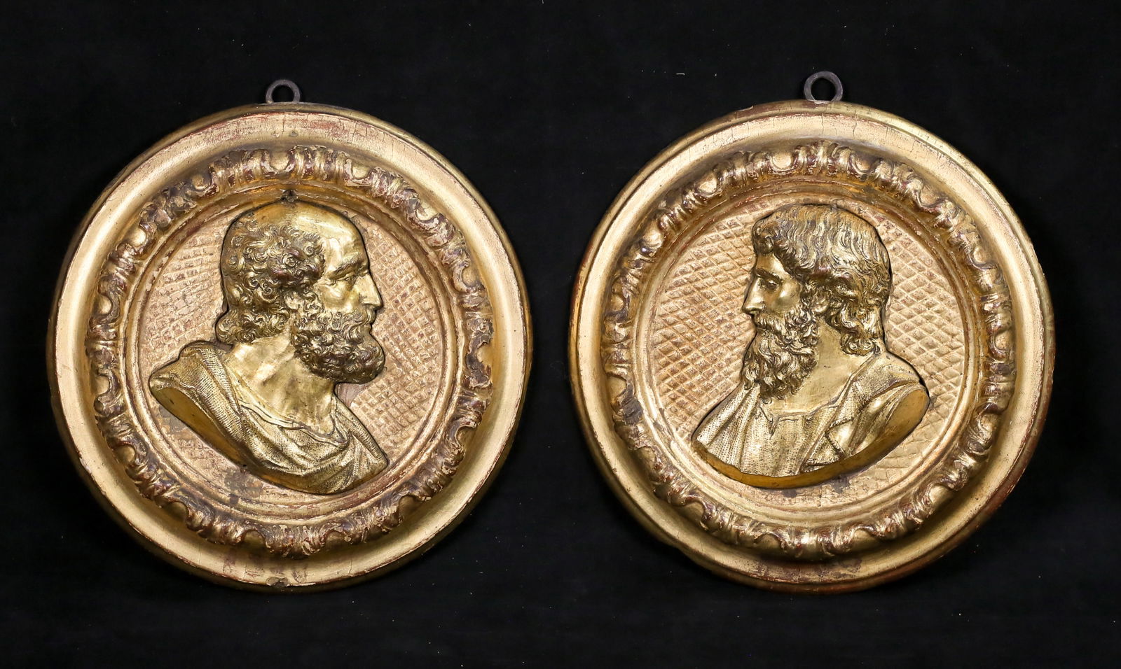 Pair of Gilt Metal Plaques St. Peter & St. Paul (1 of 10)
