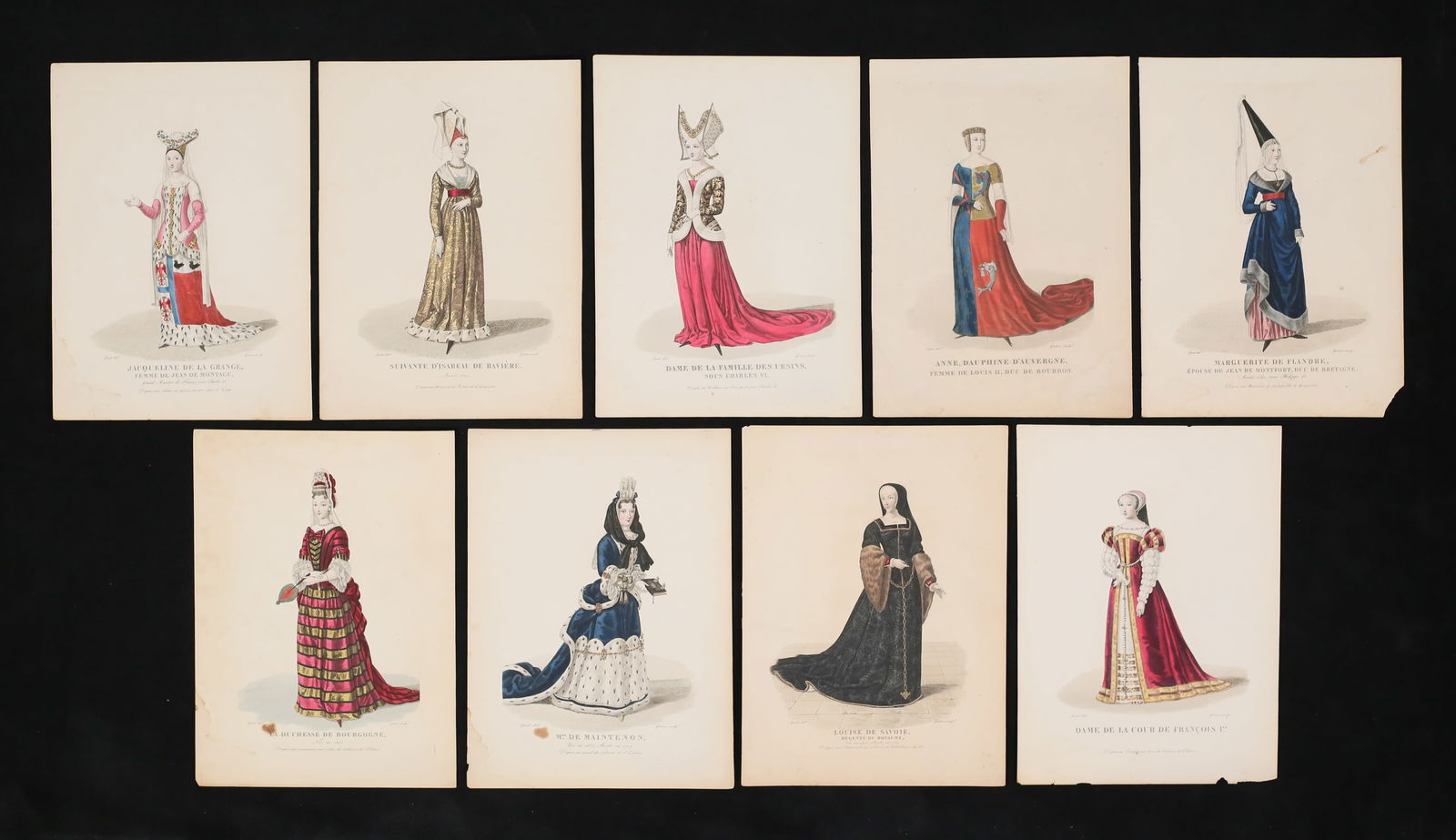 Georges Jacques Gatine Set of 9 Fashion Engravings (1 of 20)