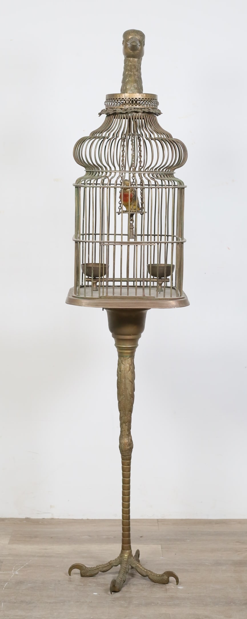 Victorian Wire Birdcage on Figural Stand (1 of 17)