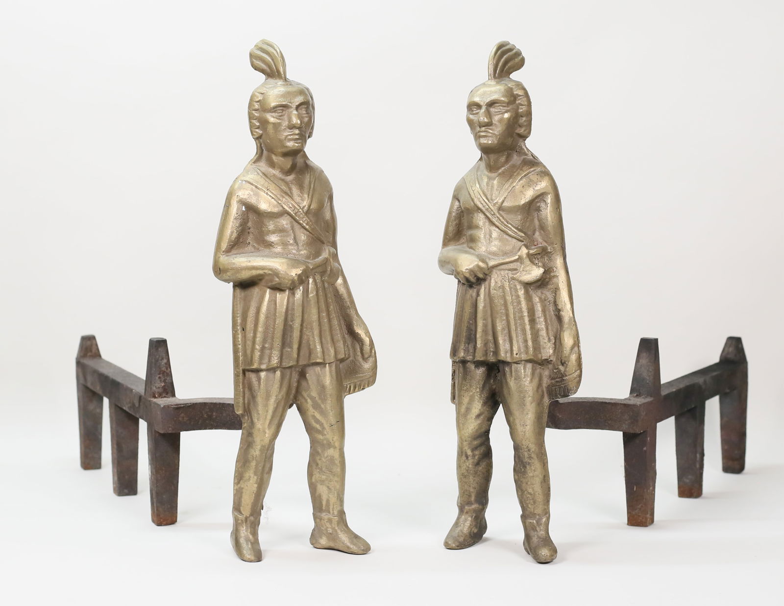 Pair of Figural Native American Andirons (1 of 19)