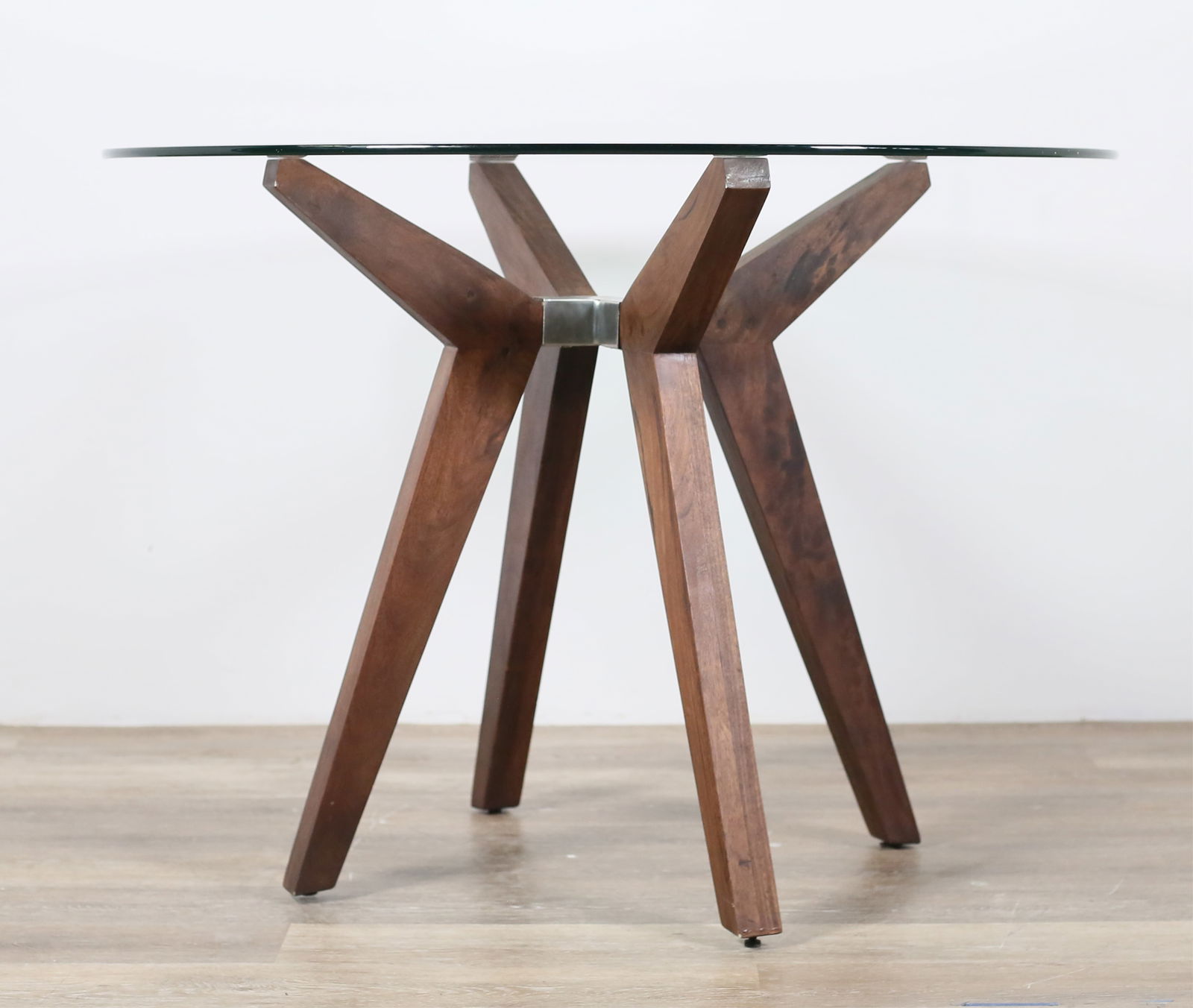 Mid Century Atomic Style Glass Dining Table (1 of 10)