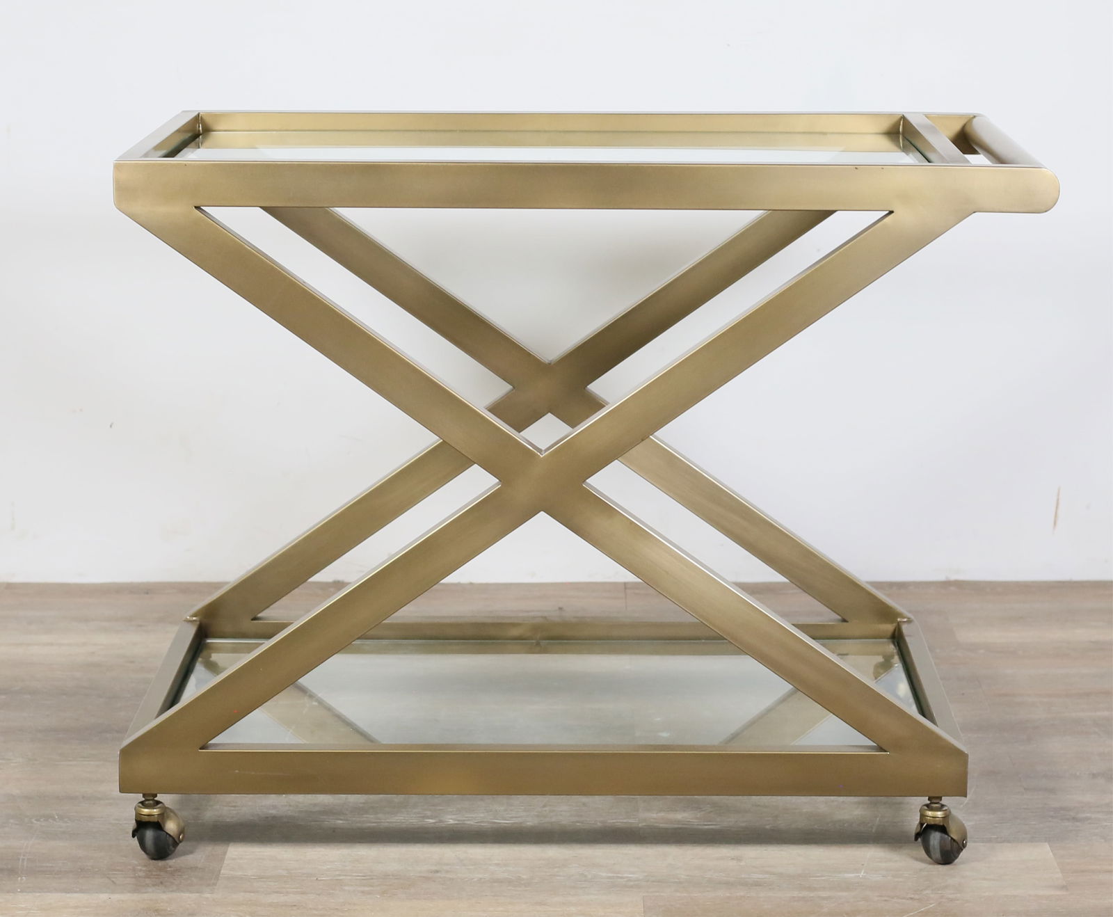 Restoration Hardware Milo Baughman Style Bar Cart (1 of 11)